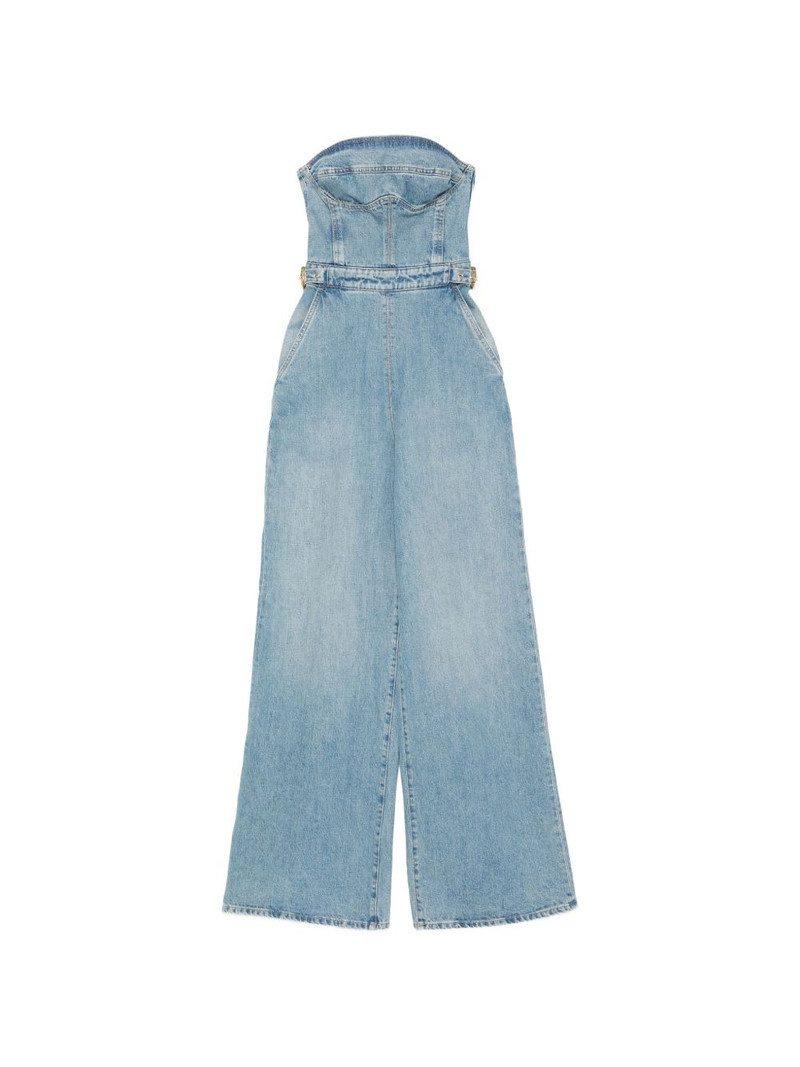 buckle-detail strapless jumpsuit 1