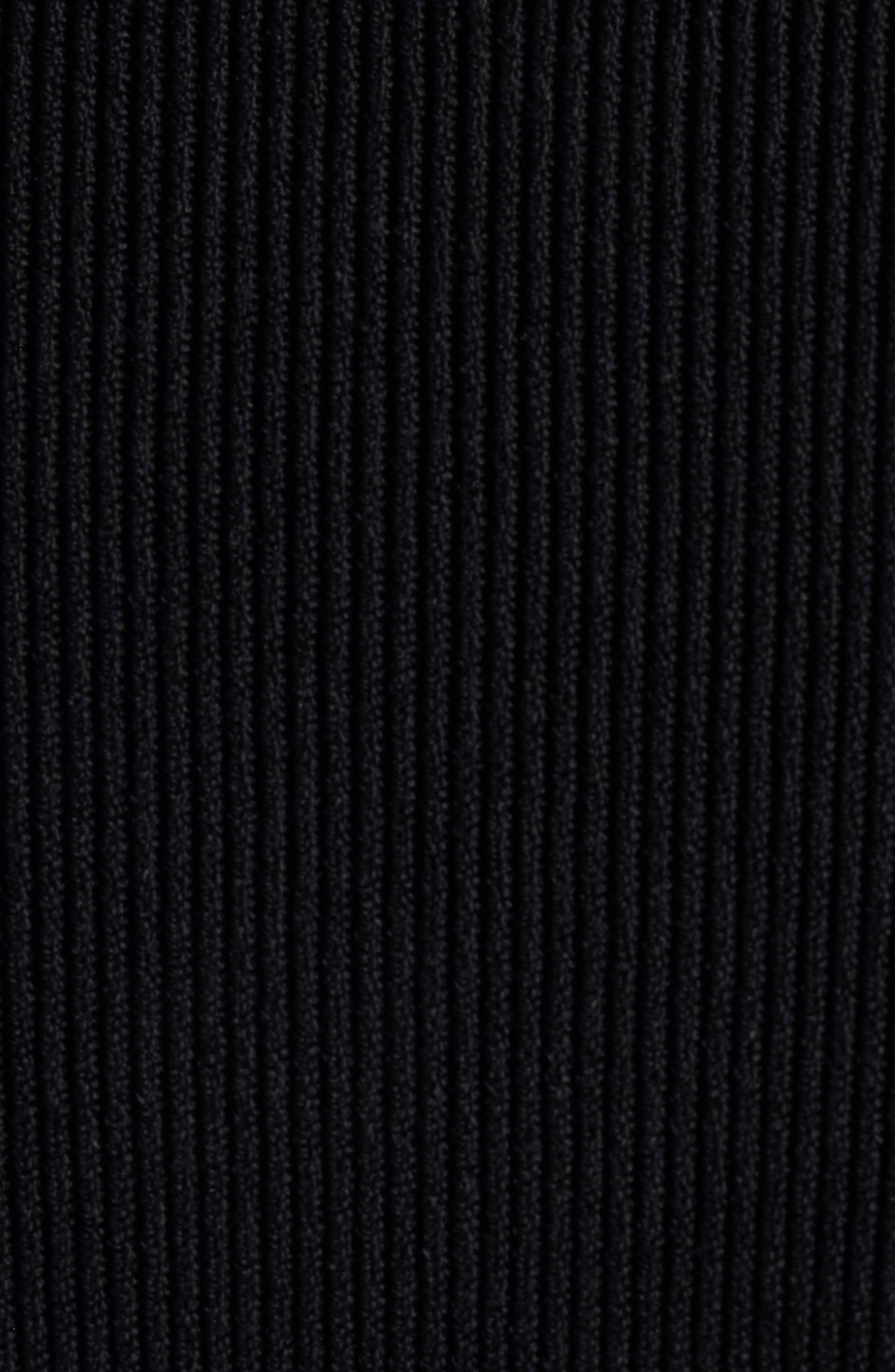 Balenciaga Nano Logo Rib Turtleneck Sweater in 1369 Black/Dark Grey at Nordstrom - 6