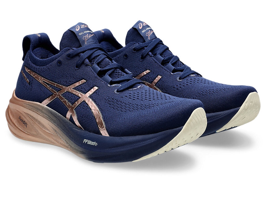 (WMNS) ASICS Gel-Nimbus 26 Platinum 'Navy' 1012B740-400 - 3