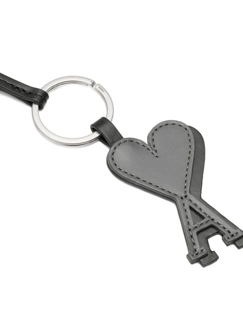 AMI Paris Ami De Coeur leather keyring outlook