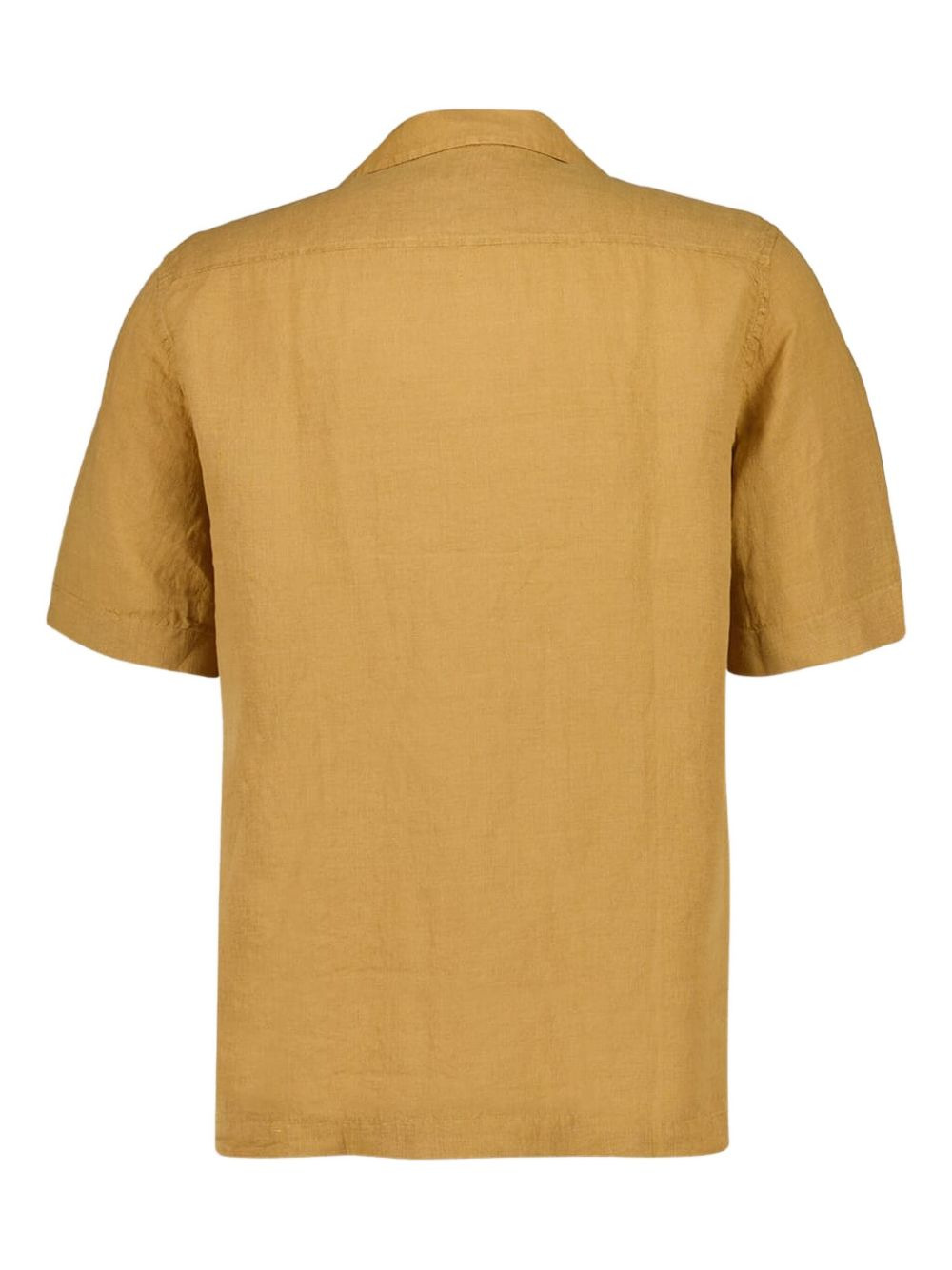short-sleeves button-up linen shirt - 2