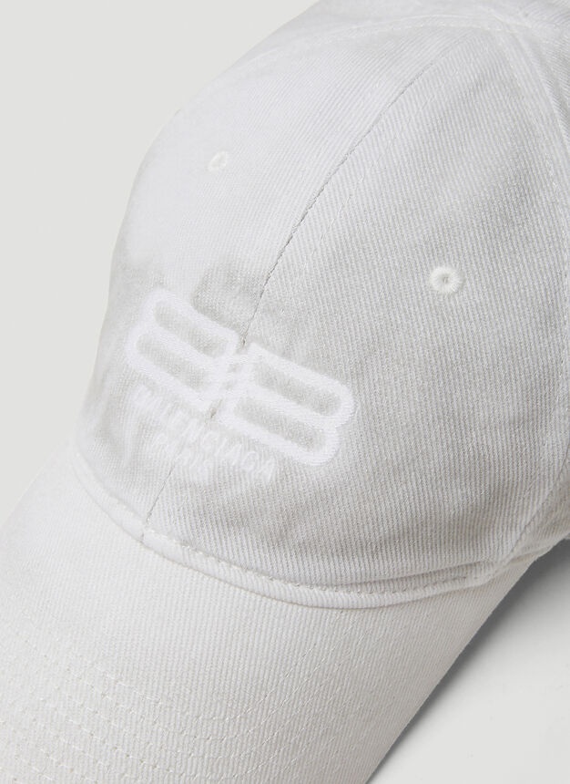 BB Paris Baseball Cap in White - 4