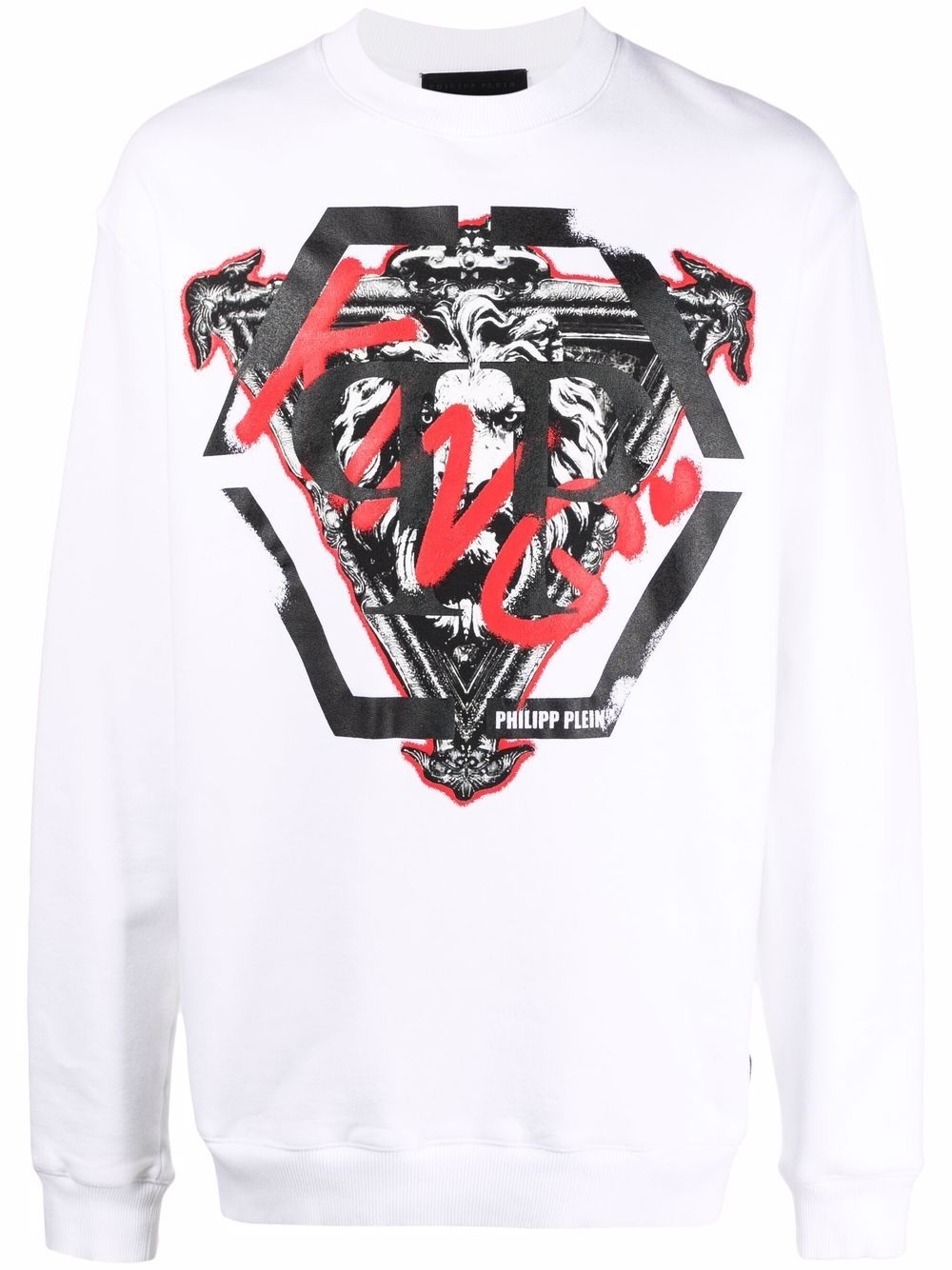 hexagon logo-print sweatshirt - 1