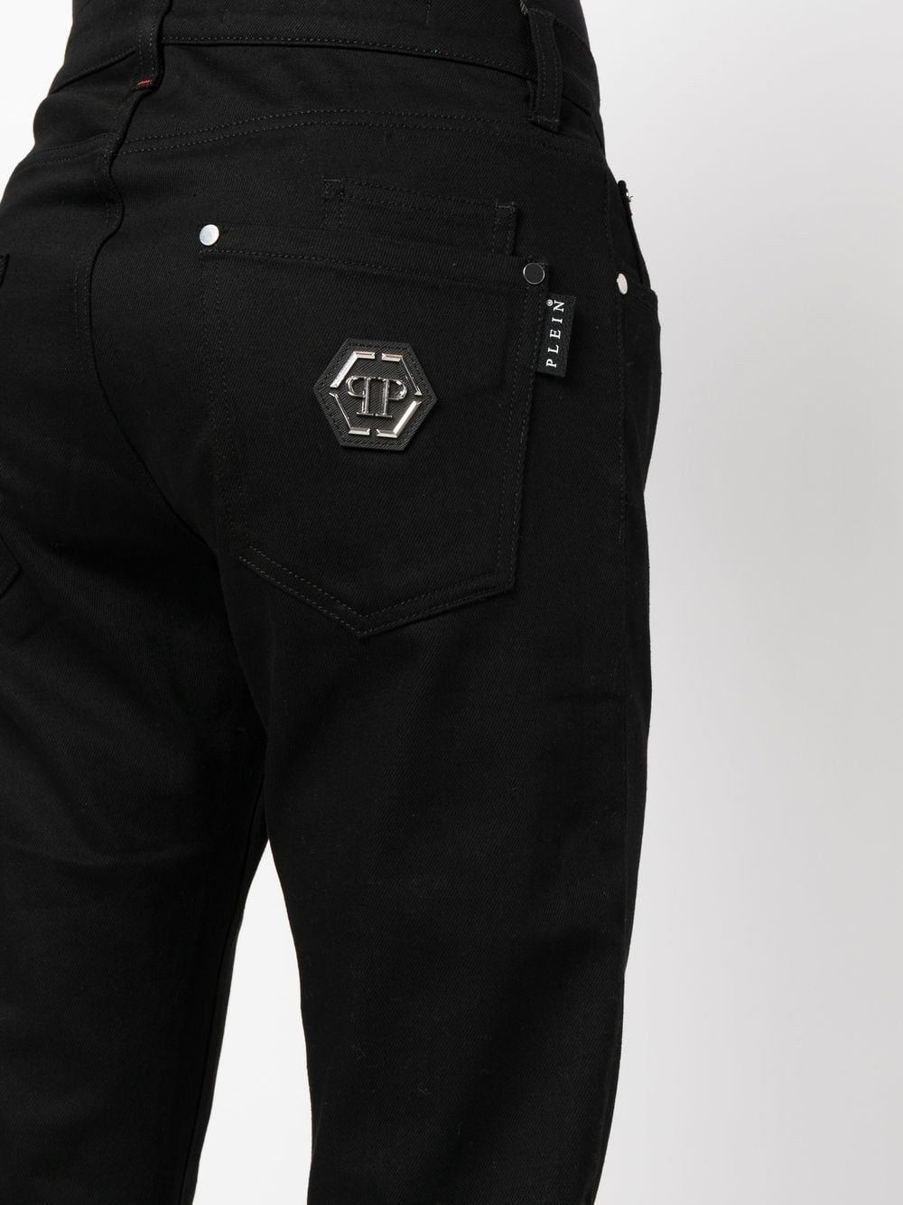 logo-patch slim-fit jeans - 5