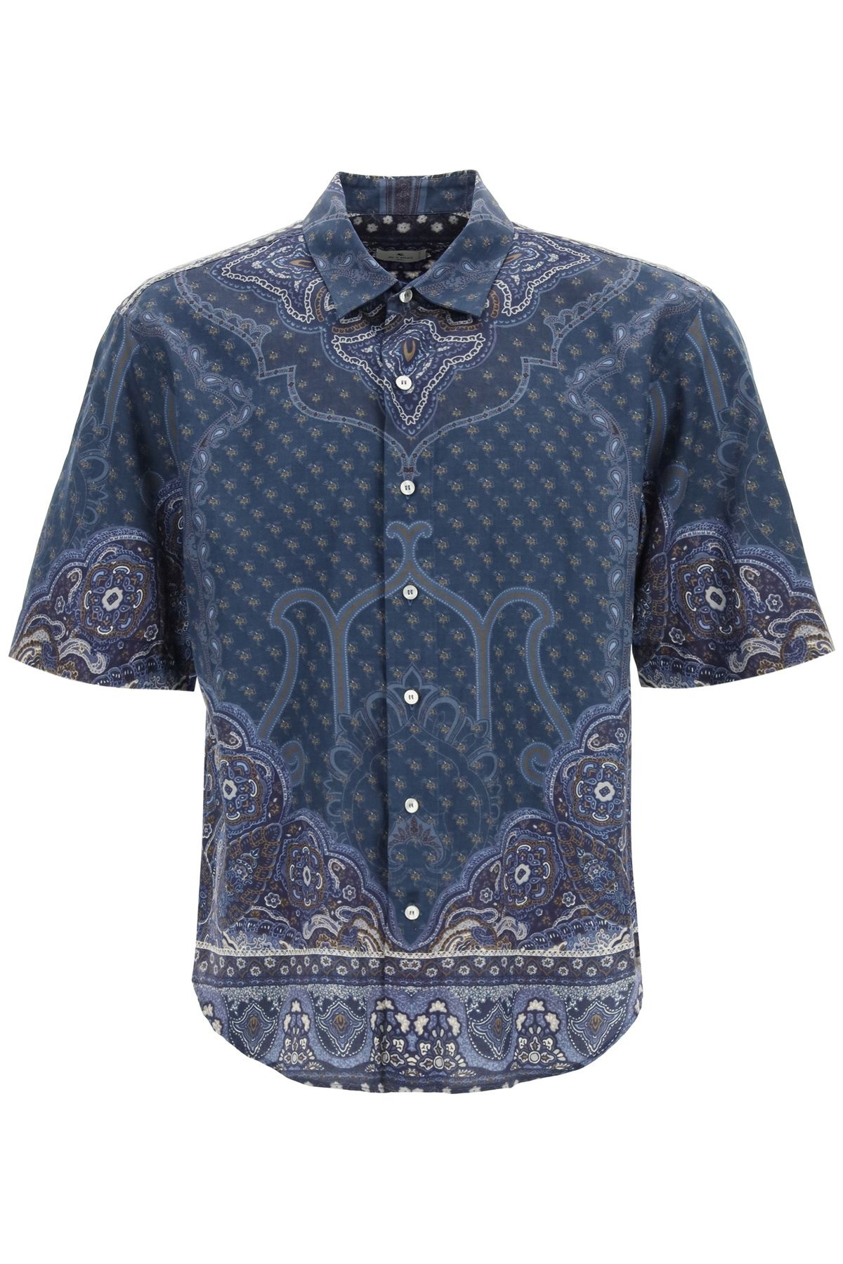 SCARF PRINT SHORT-SLEEVED SHIRT - 1