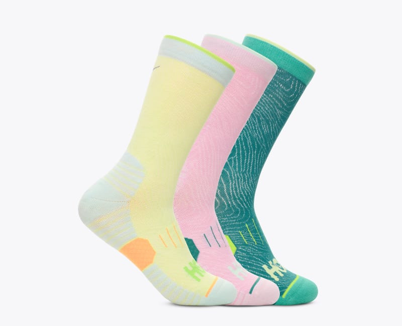 Crew Run Sock 3-Pack in Celery Root/Pk Twlght/Oceanic 1