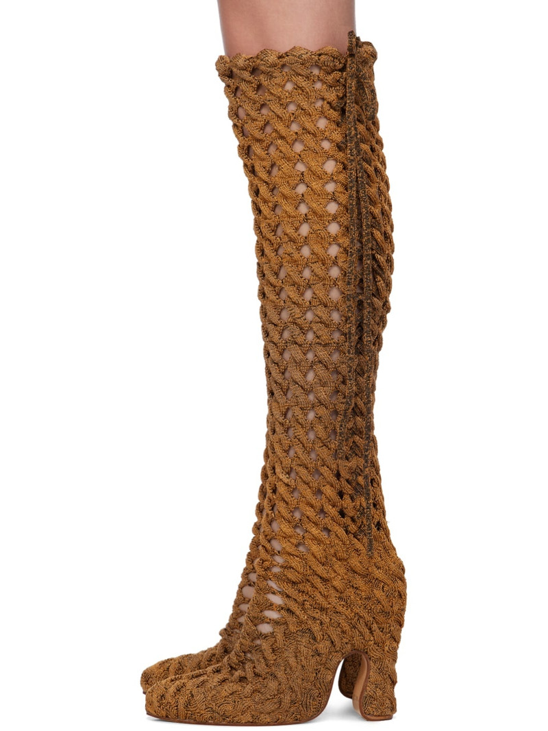 Orange Spiral Cable Boots 3