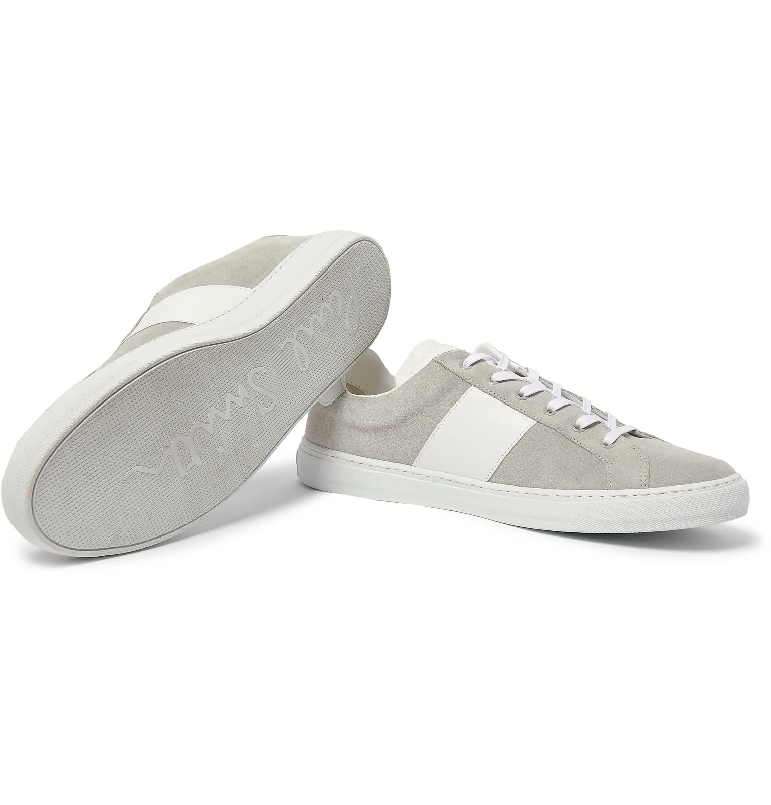 Hansen Leather-Trimmed Suede Sneakers - 11