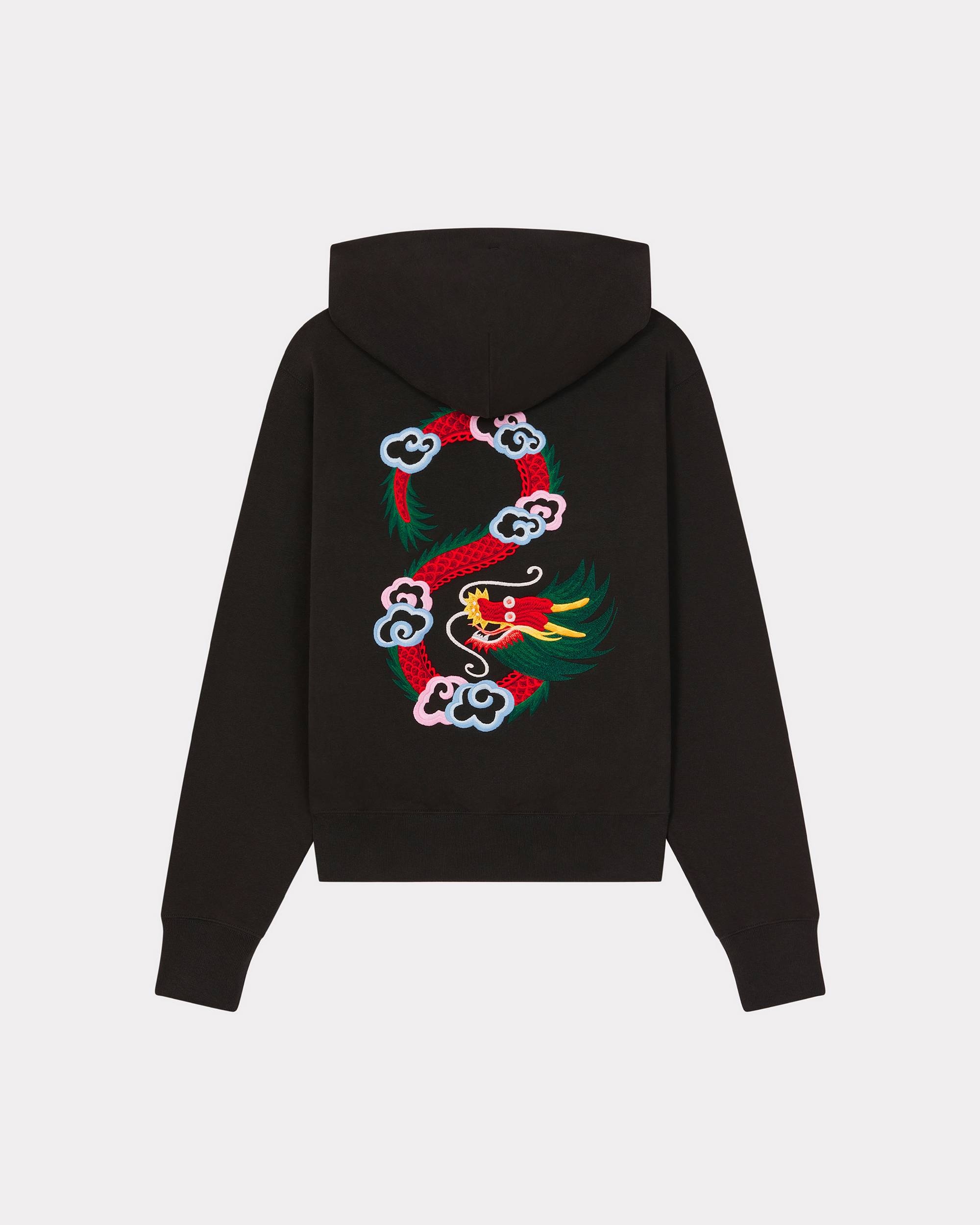 'Year of the Dragon' embroidered classic hoodie sweatshirt - 2