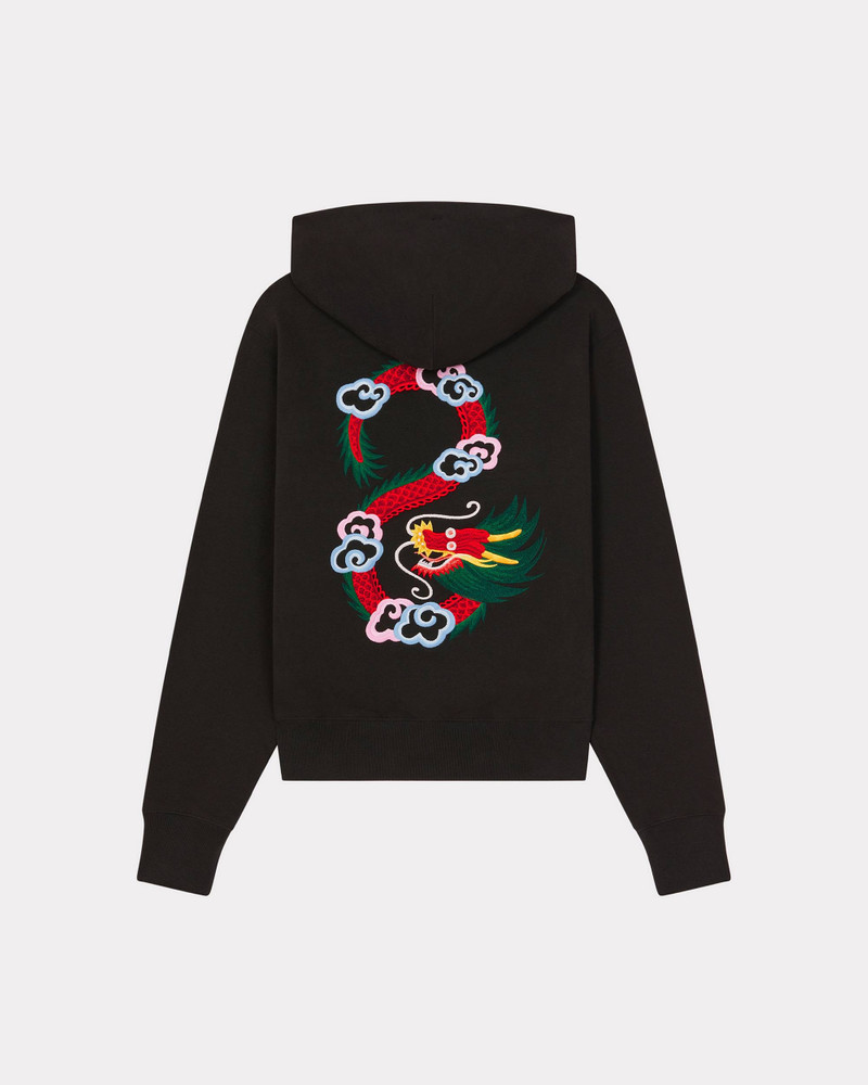 KENZO 'Year of the Dragon' embroidered classic hoodie sweatshirt outlook