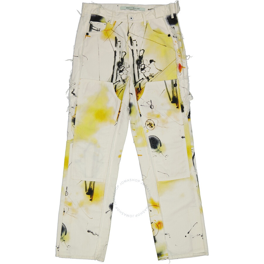 Off-White Multicolor Futura Abstract Carpenter Trousers - 4