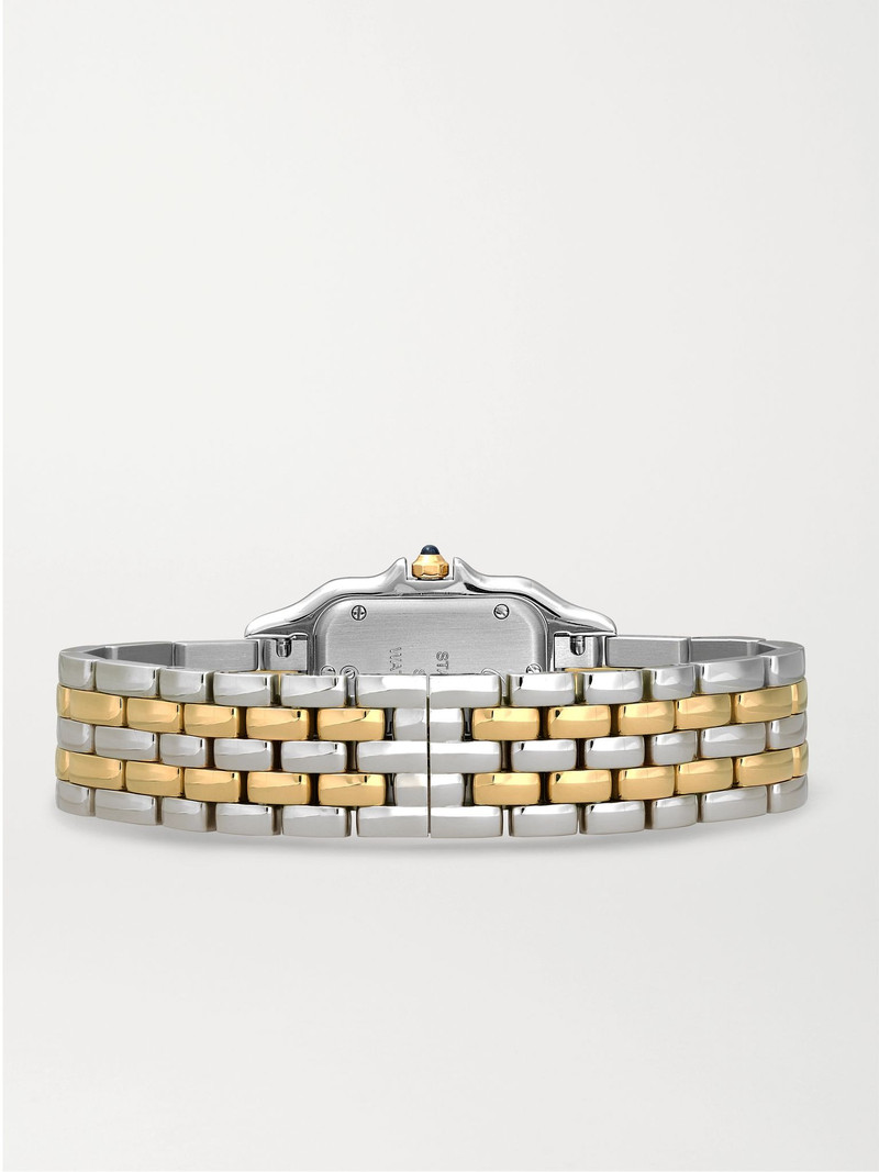 Panthère de Cartier Medium 27mm 18-karat gold and stainless steel watch Gold 6