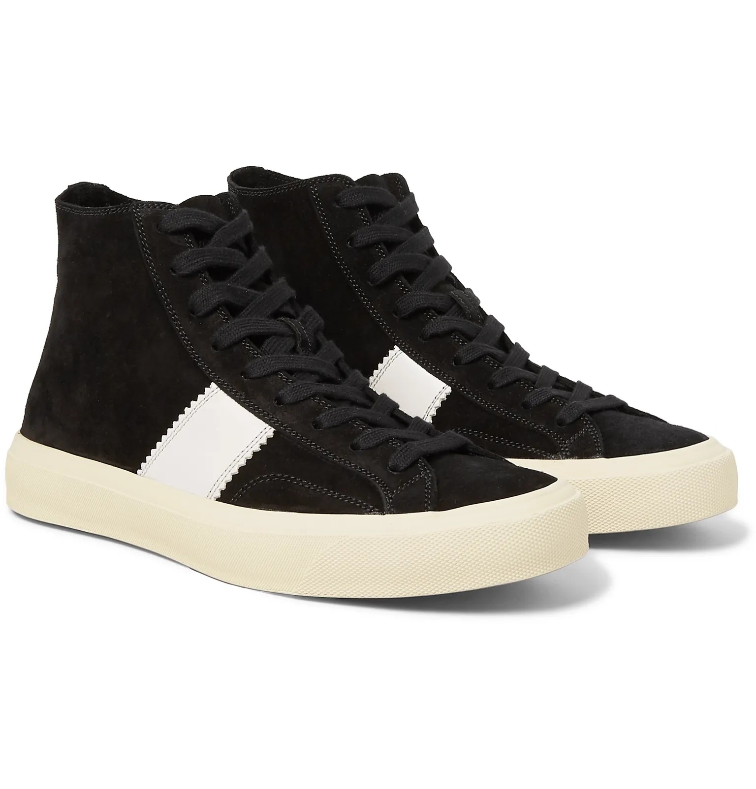 Cambridge Leather-Trimmed Suede High-Top Sneakers - 2