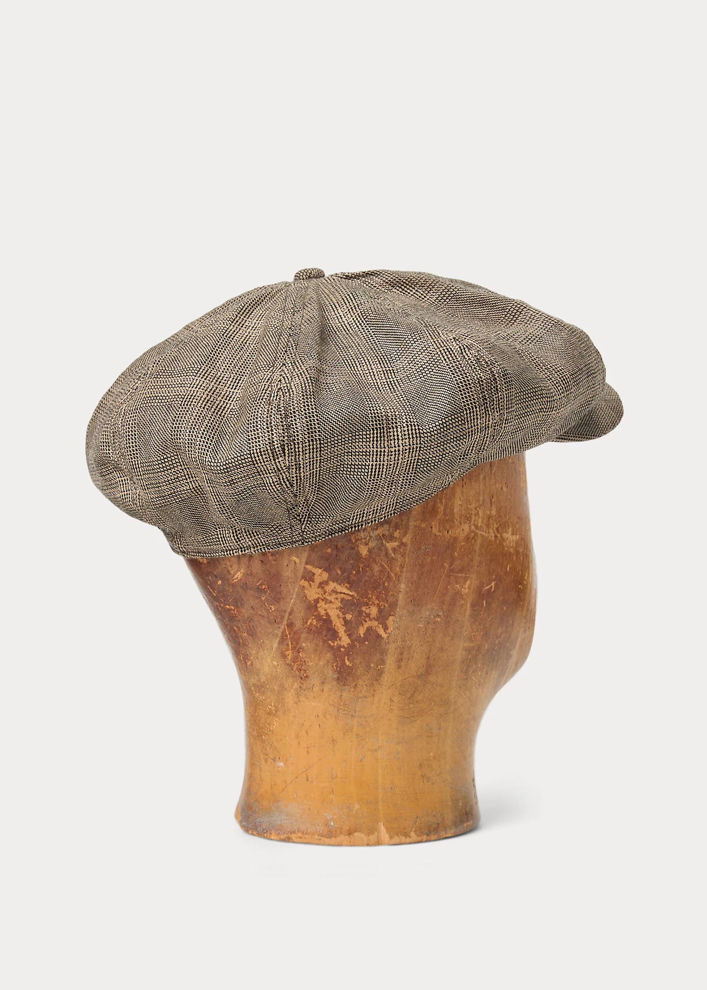 Glen Plaid Wool Twill Newsboy Cap - 2