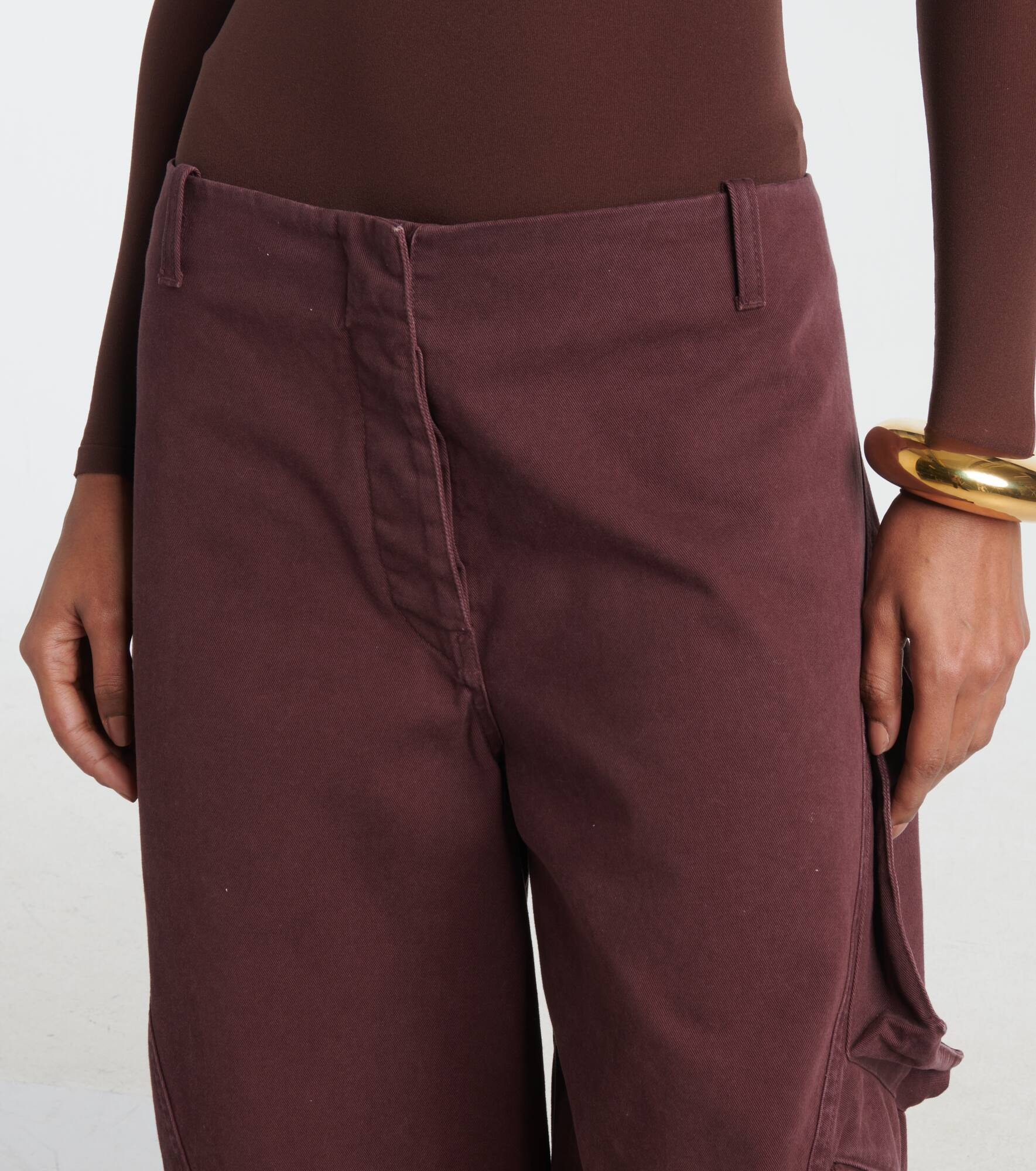 Cotton twill cargo pants - 4