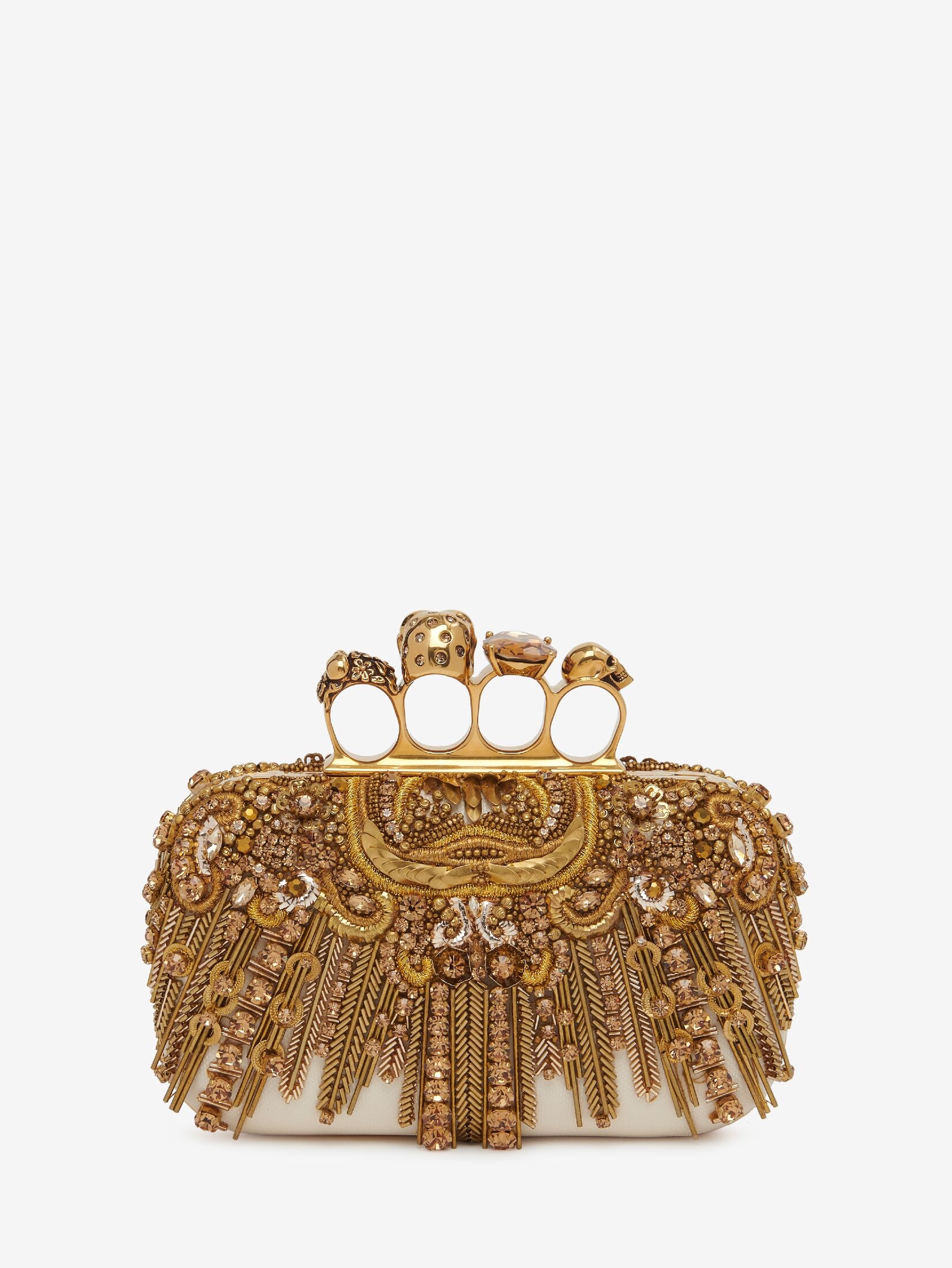 Women's Knuckle Clutch in Gold - 3