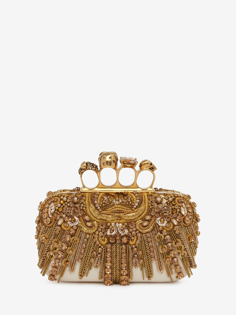 Women's Knuckle Clutch in Gold 3