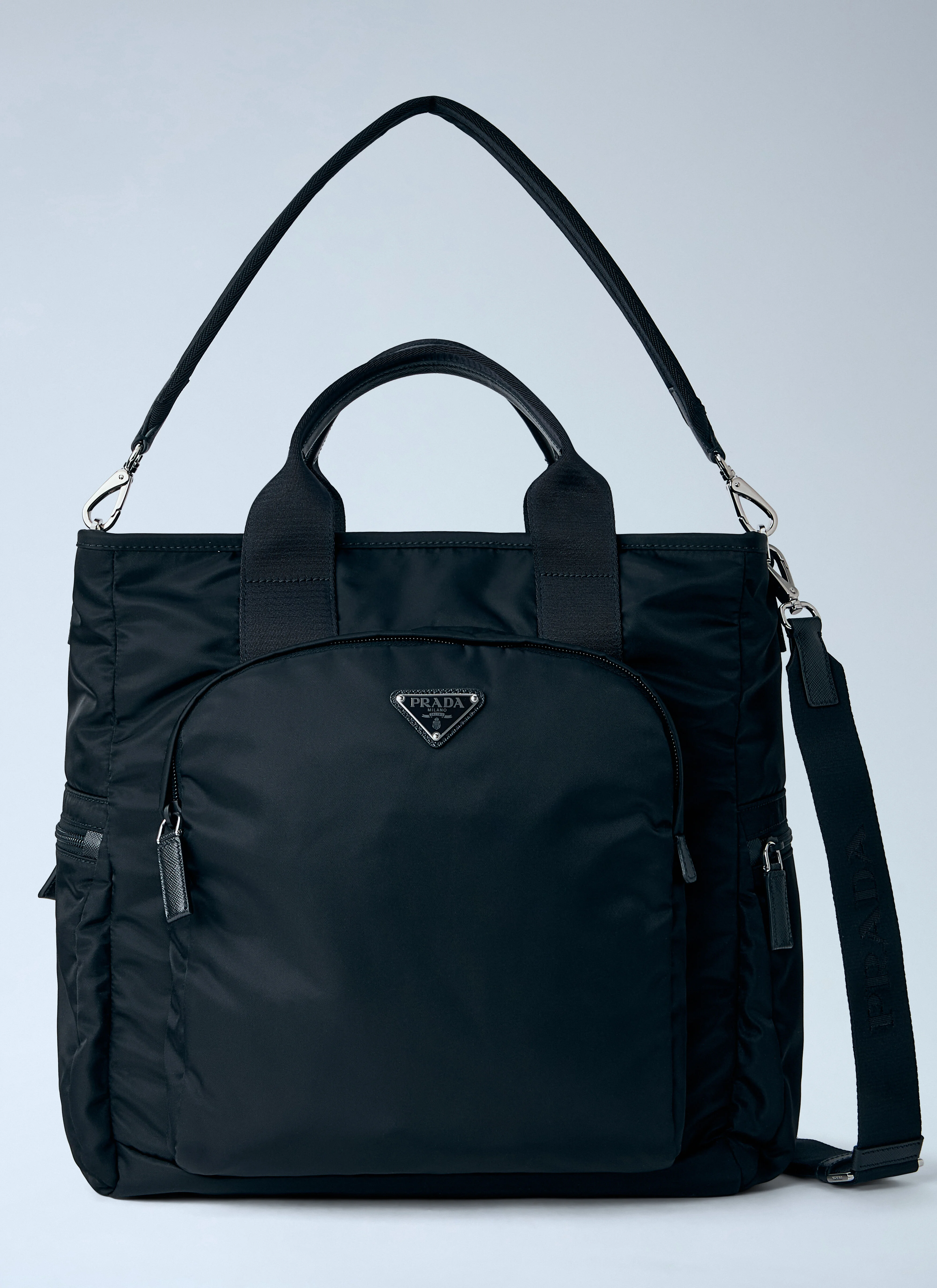 Re-Nylon Logo-Plaque Tote Bag - 1