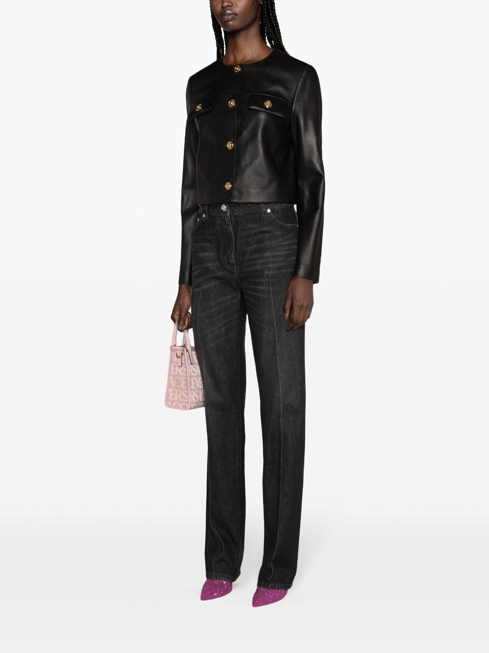 Medusa leather jacket - 3