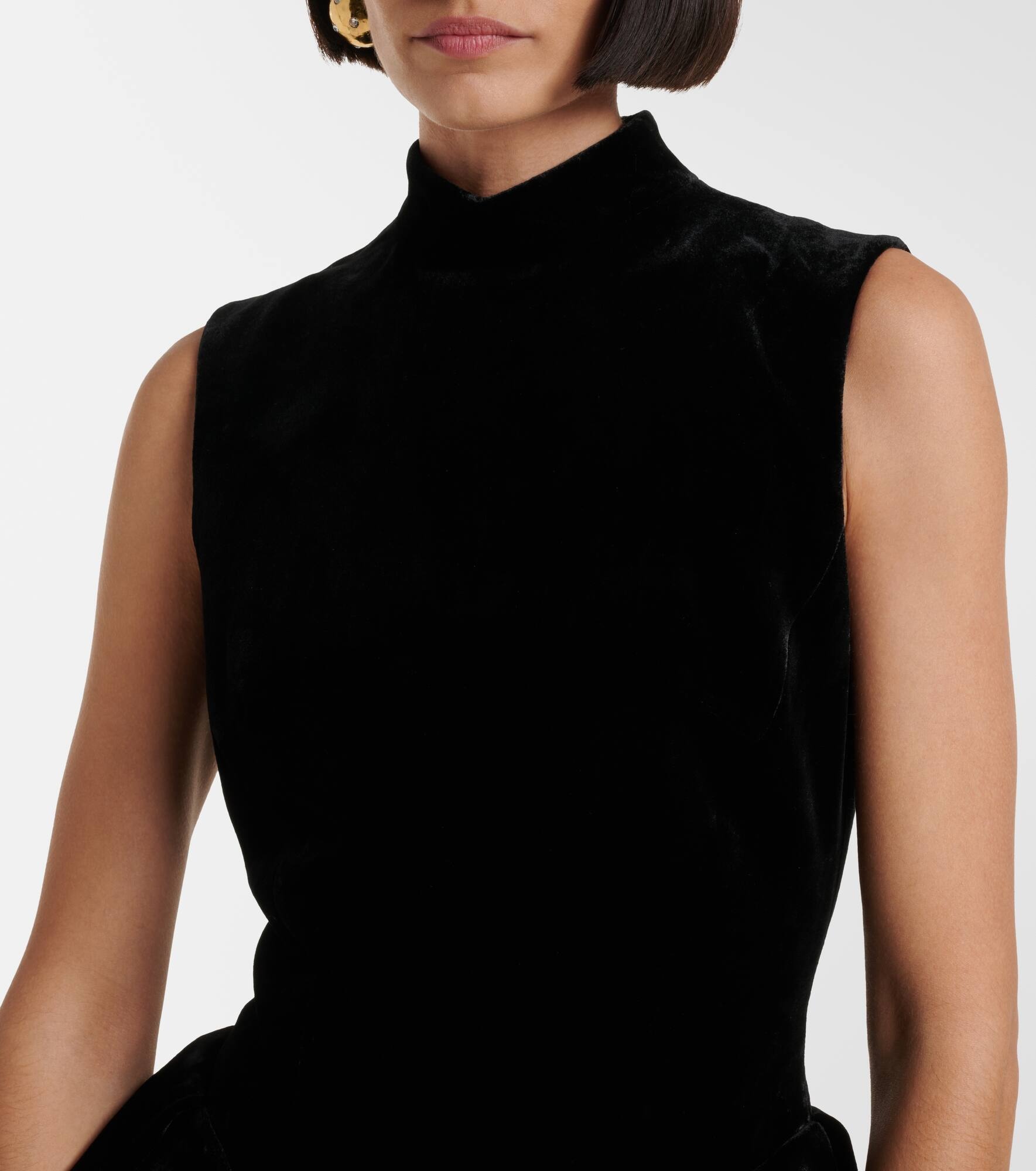 Velvet midi dress - 5