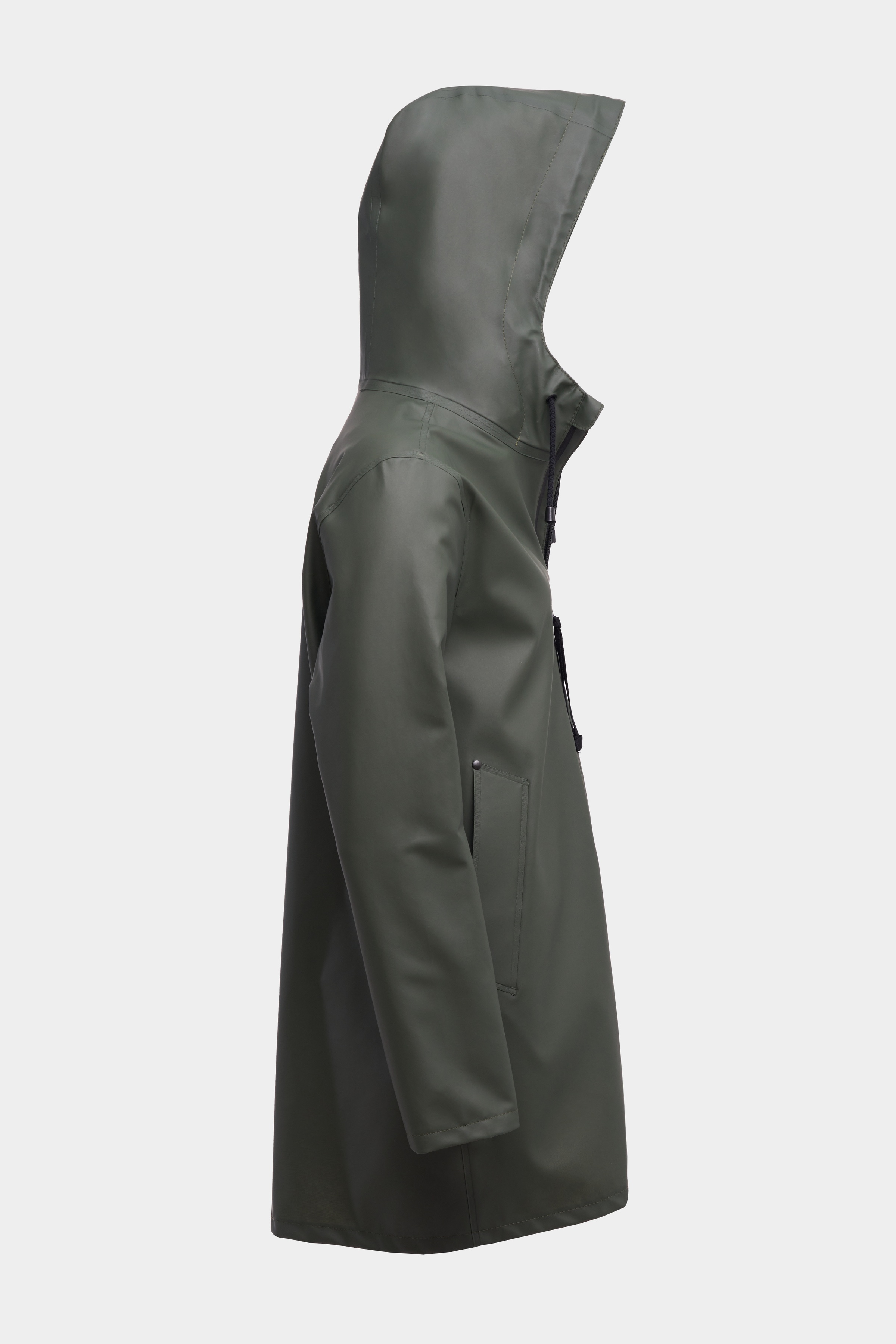 Stockholm Lightweight Zip Raincoat Green - 5