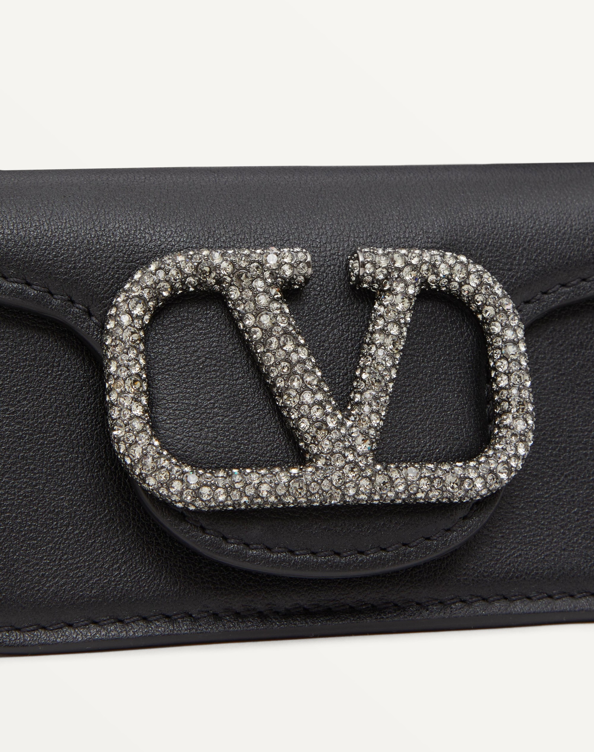VALENTINO GARAVANI LOCÒ MICRO BAG WITH CHAIN AND JEWEL LOGO - 7