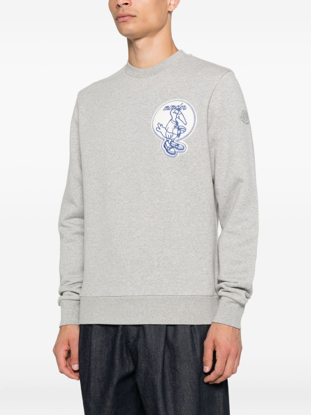 embroidered-logo sweatshirt - 3