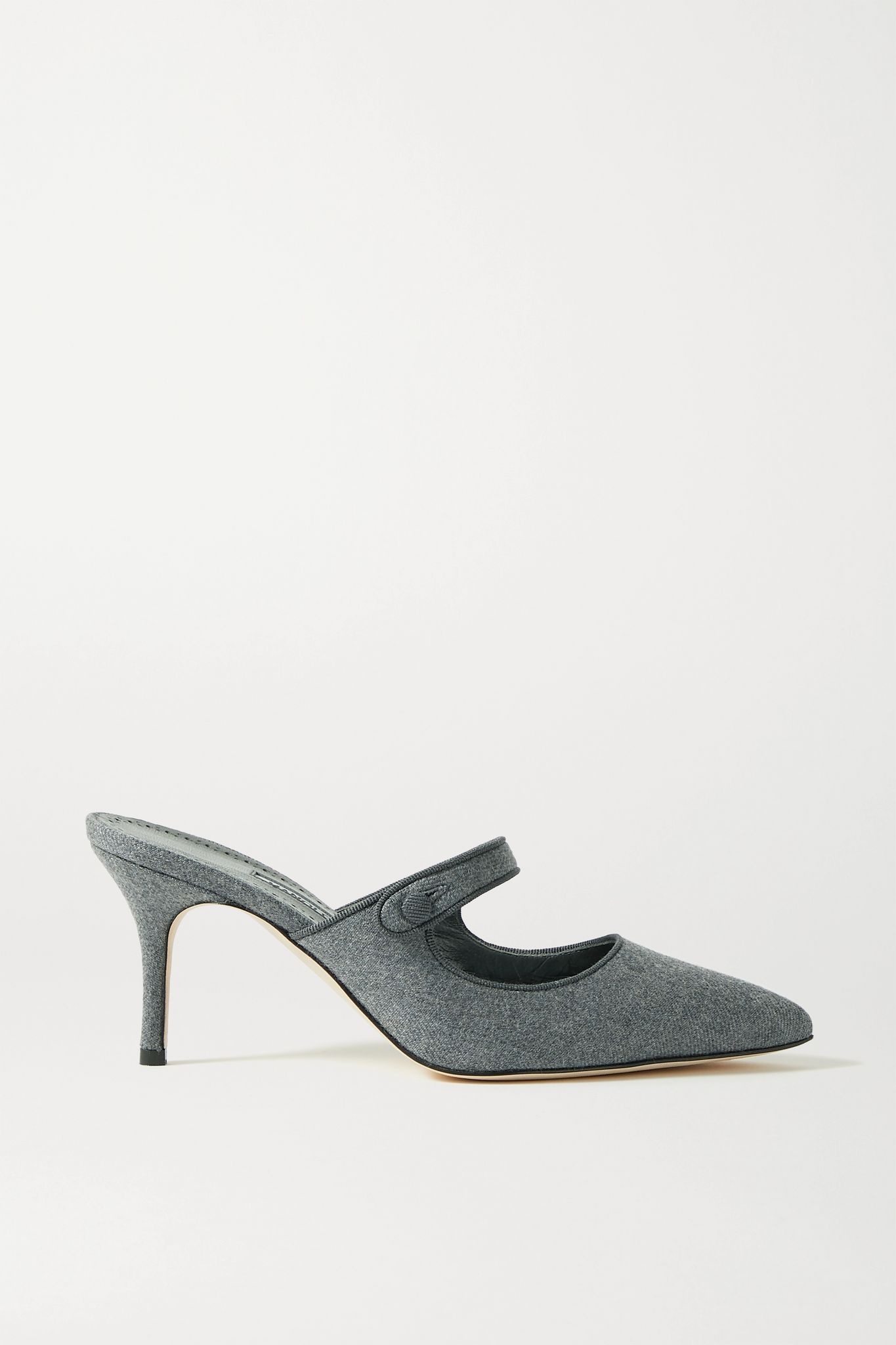 Camparimu grosgrain-trimmed wool mules - 1