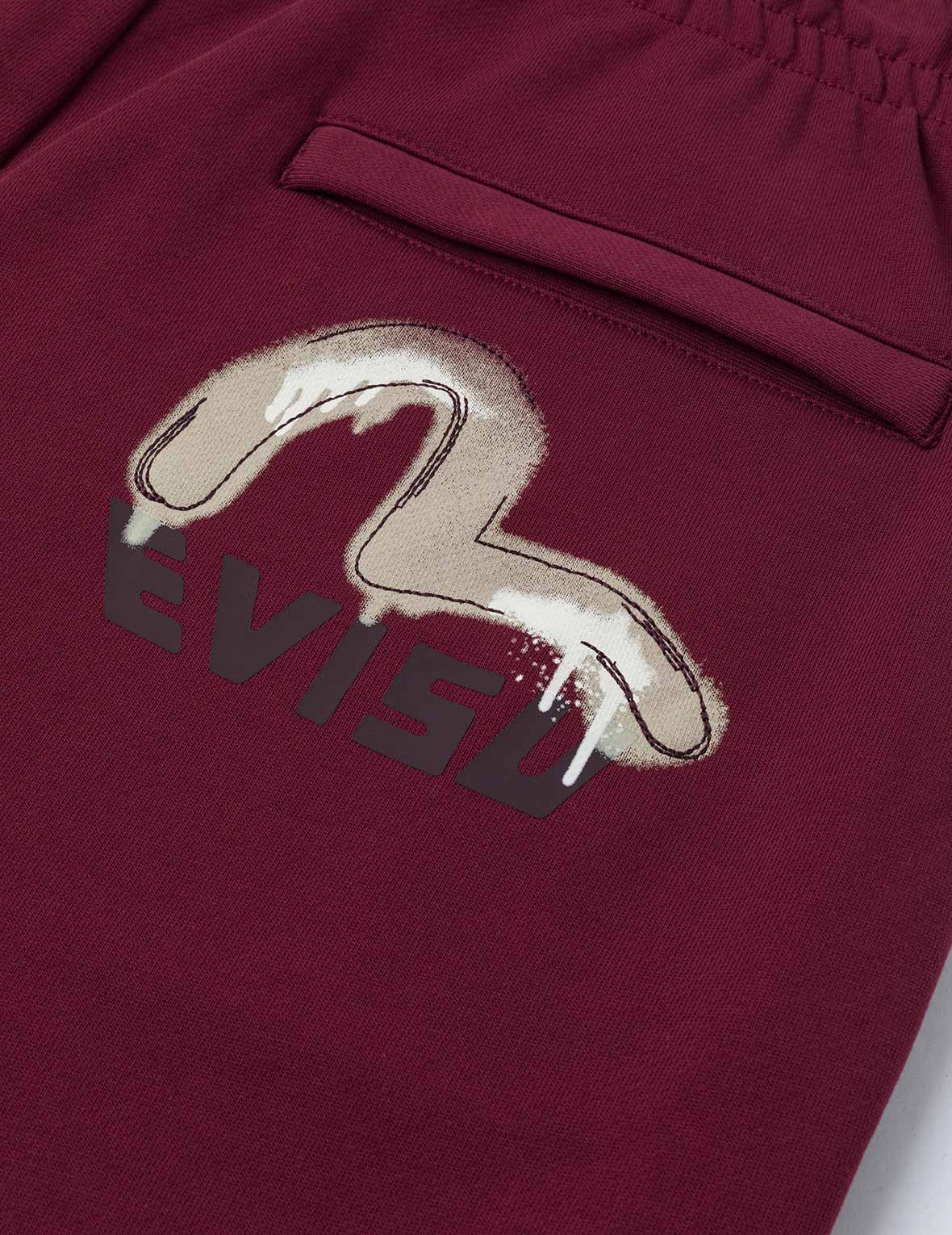Brushstroke Seagull and Logo Print Straight Fit Sweatpants - 7