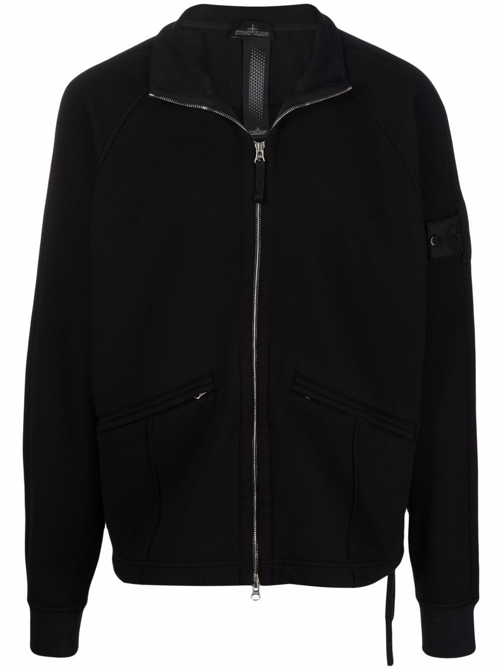 logo patch zip-up jacket - 1