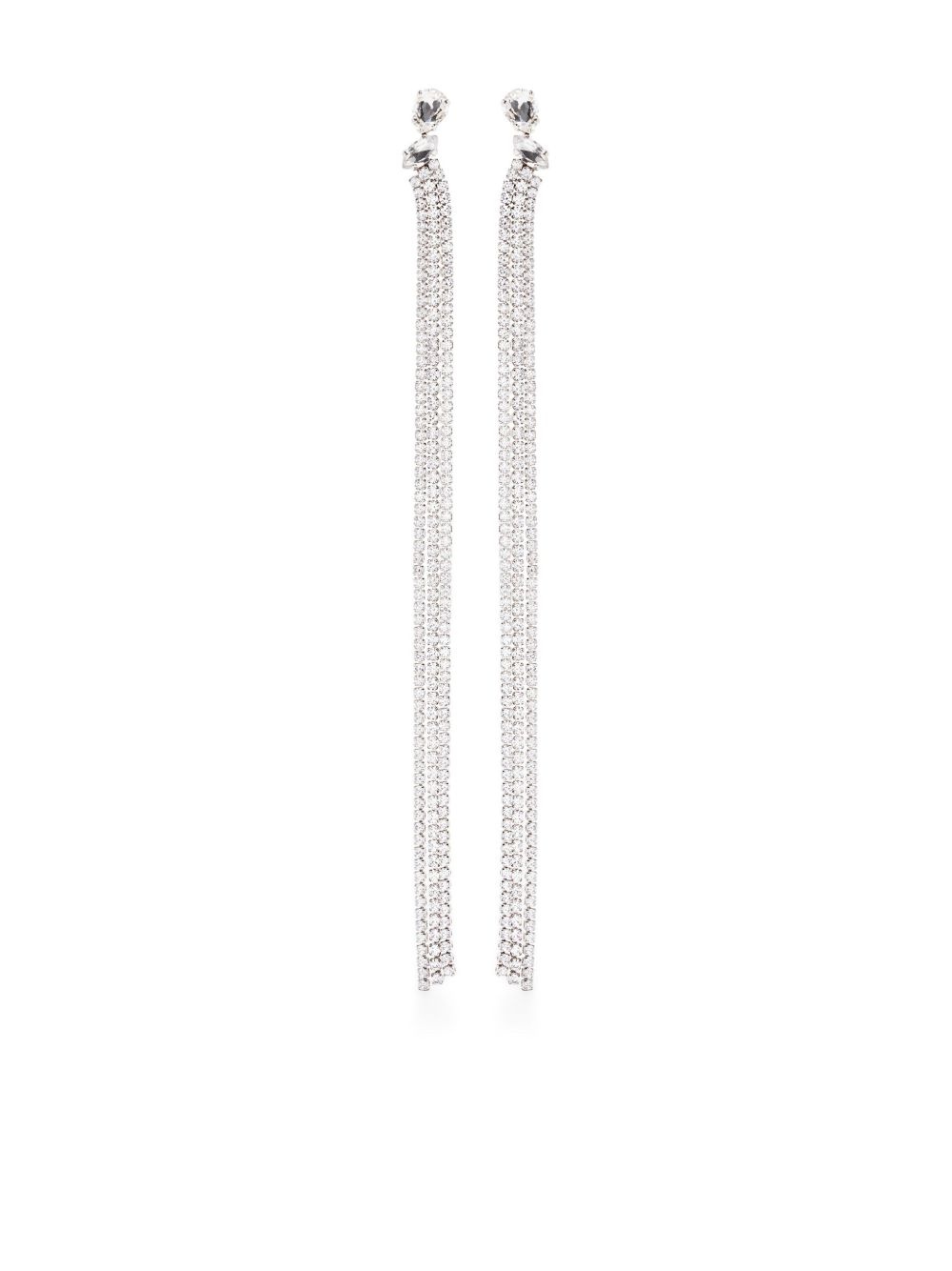 rhinestone embellished earrings - 1