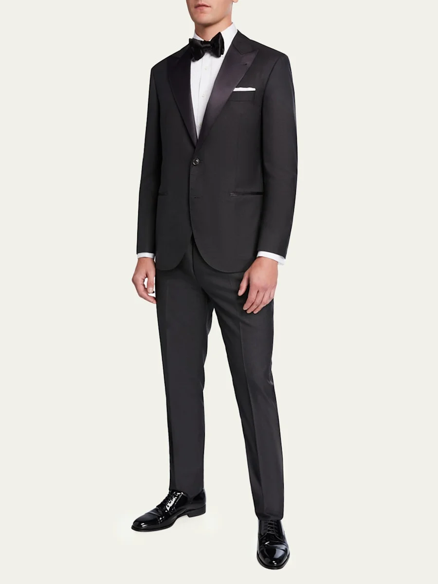 Men's Peak-Lapel Two-Piece Tuxedo Suit - 1
