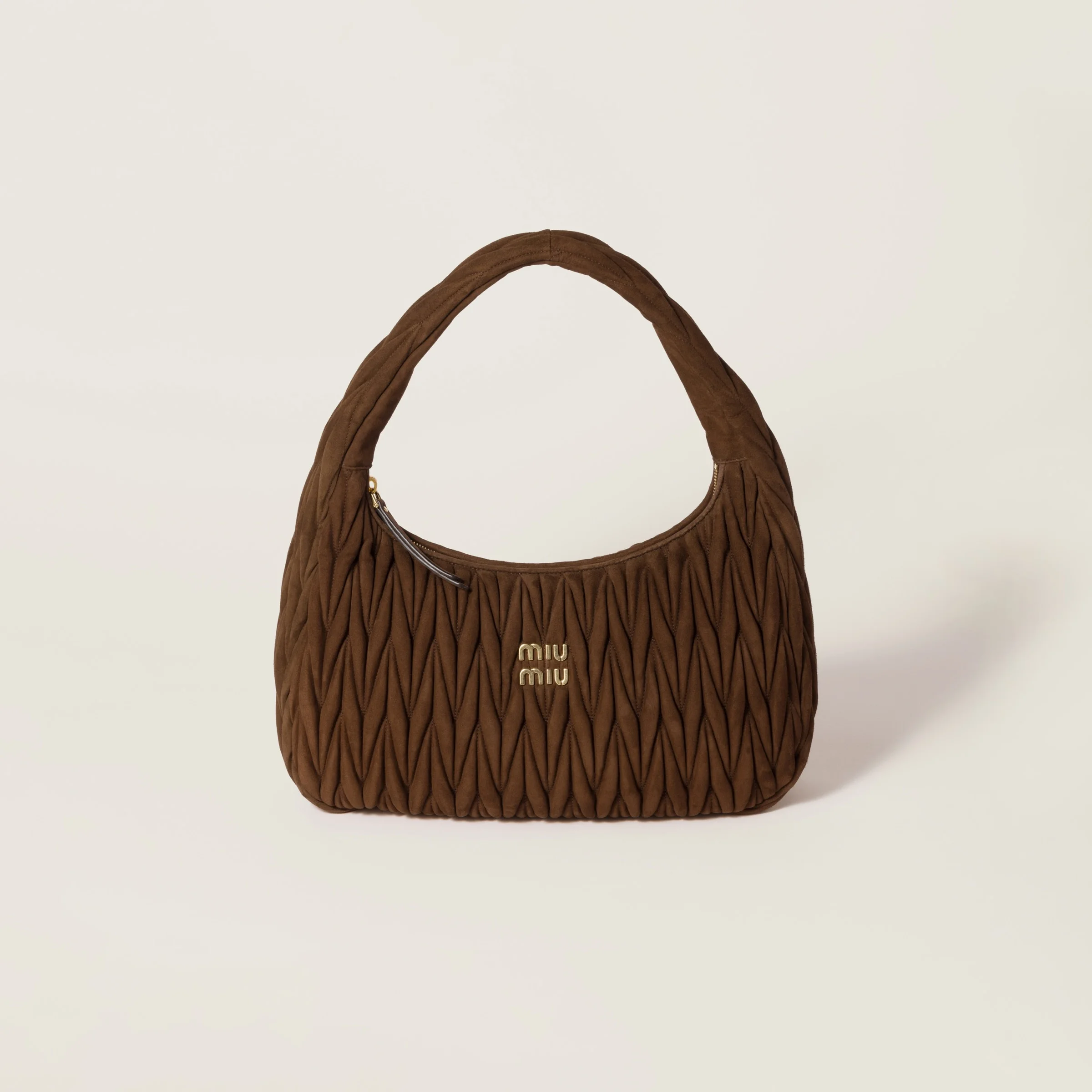 Wander matelassé suede bag - 1