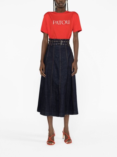 PATOU logo-print organic cotton T-shirt outlook