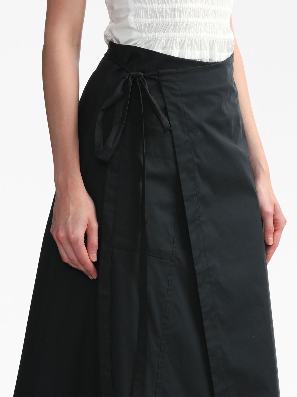 Soft Poplin Wrap Skirt - 5