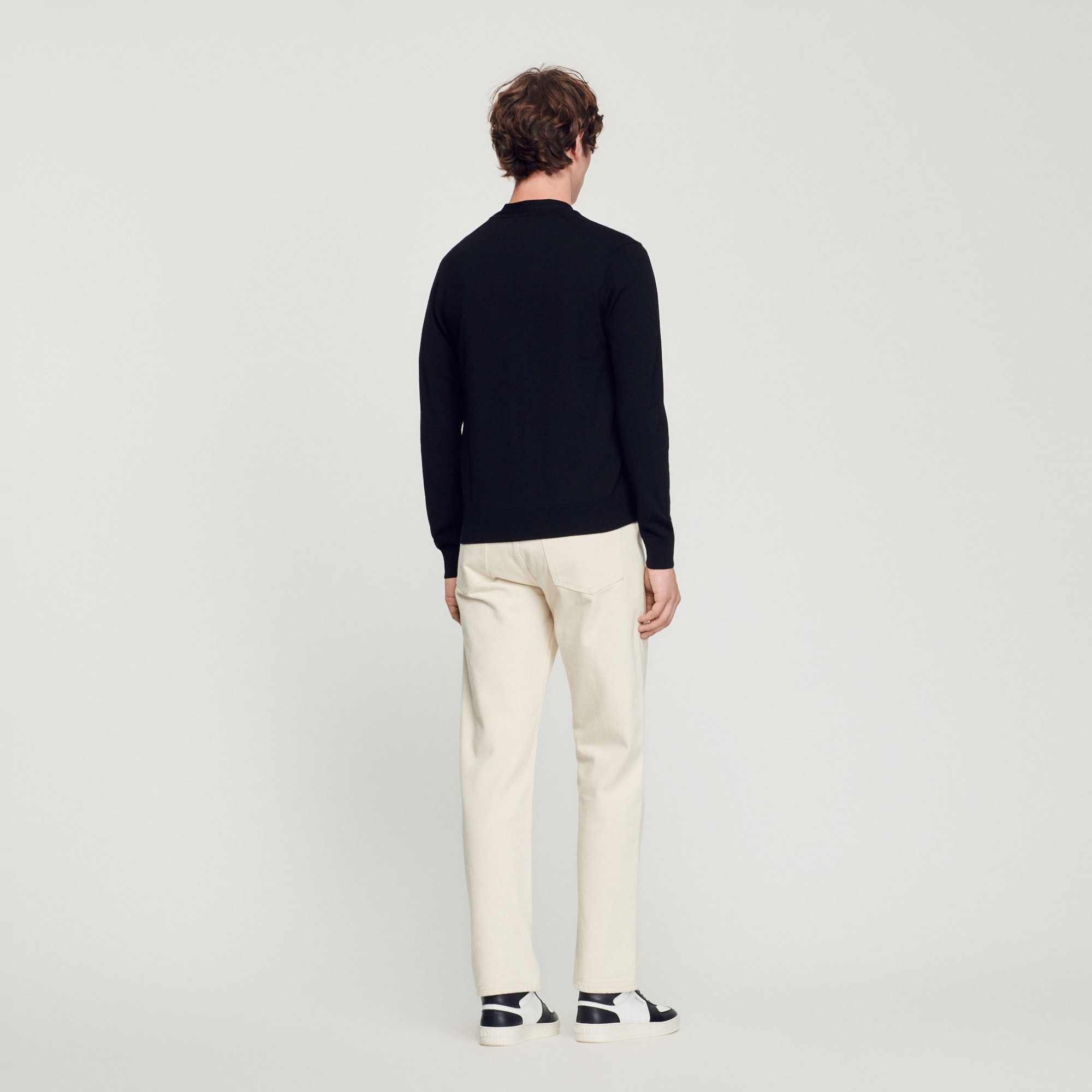 Wool cardigan with S patch - 5