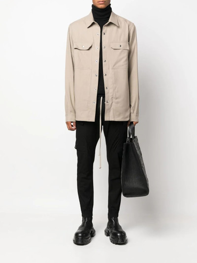 Rick Owens long-sleeved snap-fit shirt outlook