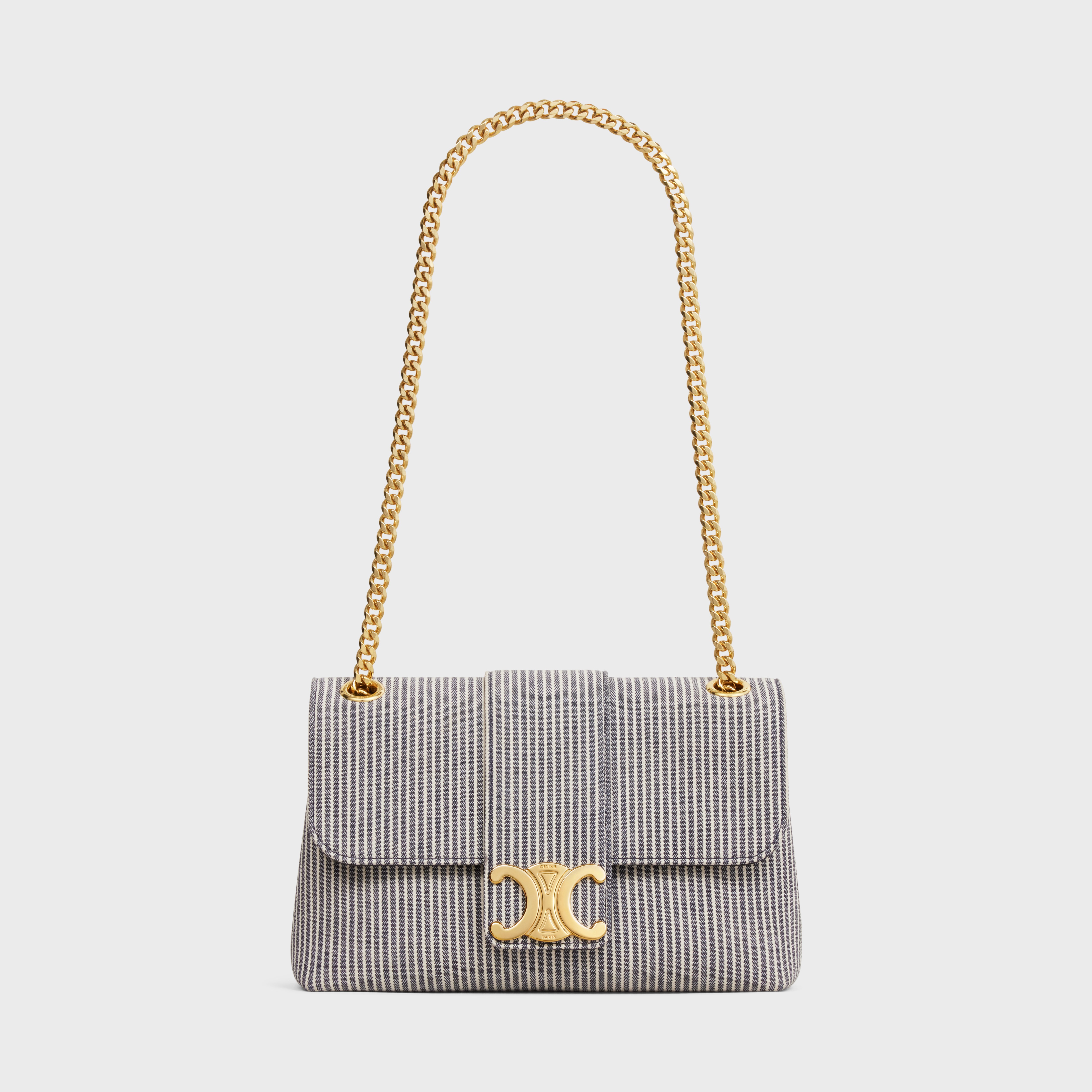 Medium Celine Victoire Bag in striped textile - 6