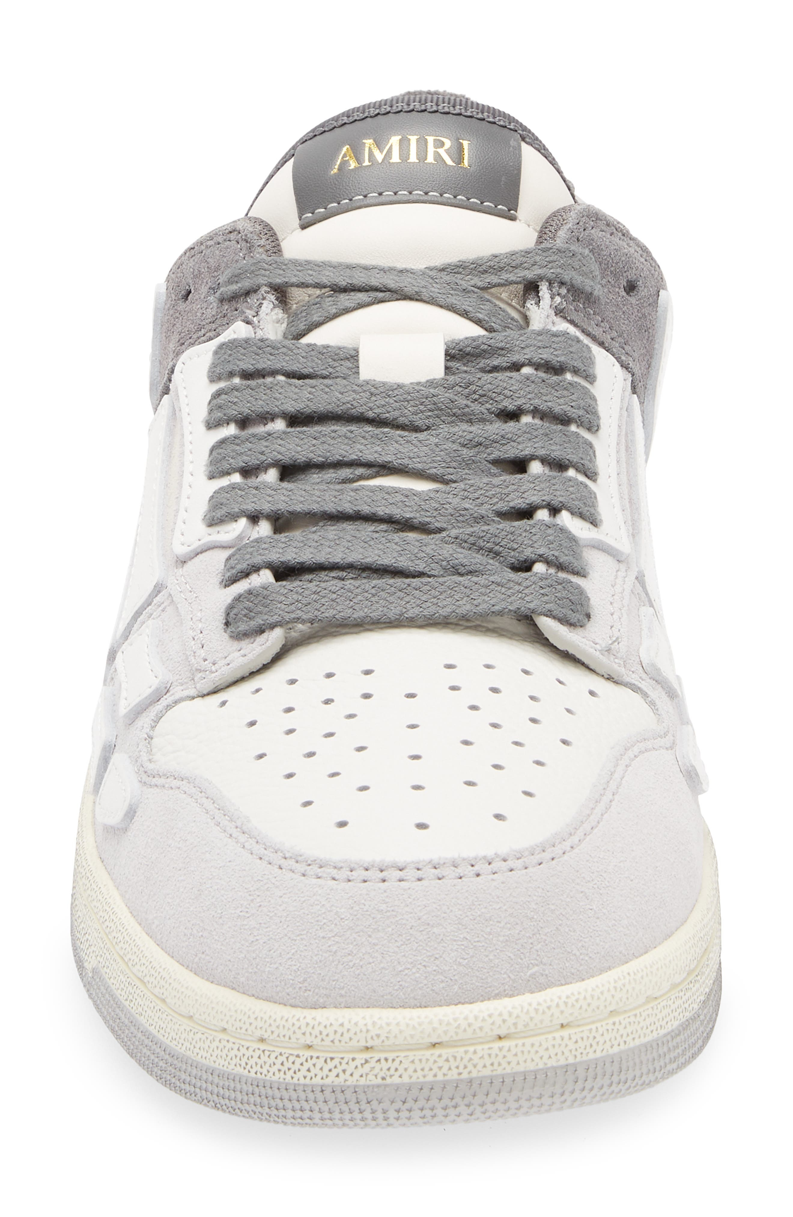 AMIRI Distressed Skel Low Top Sneaker in Dark Grey at Nordstrom - 4