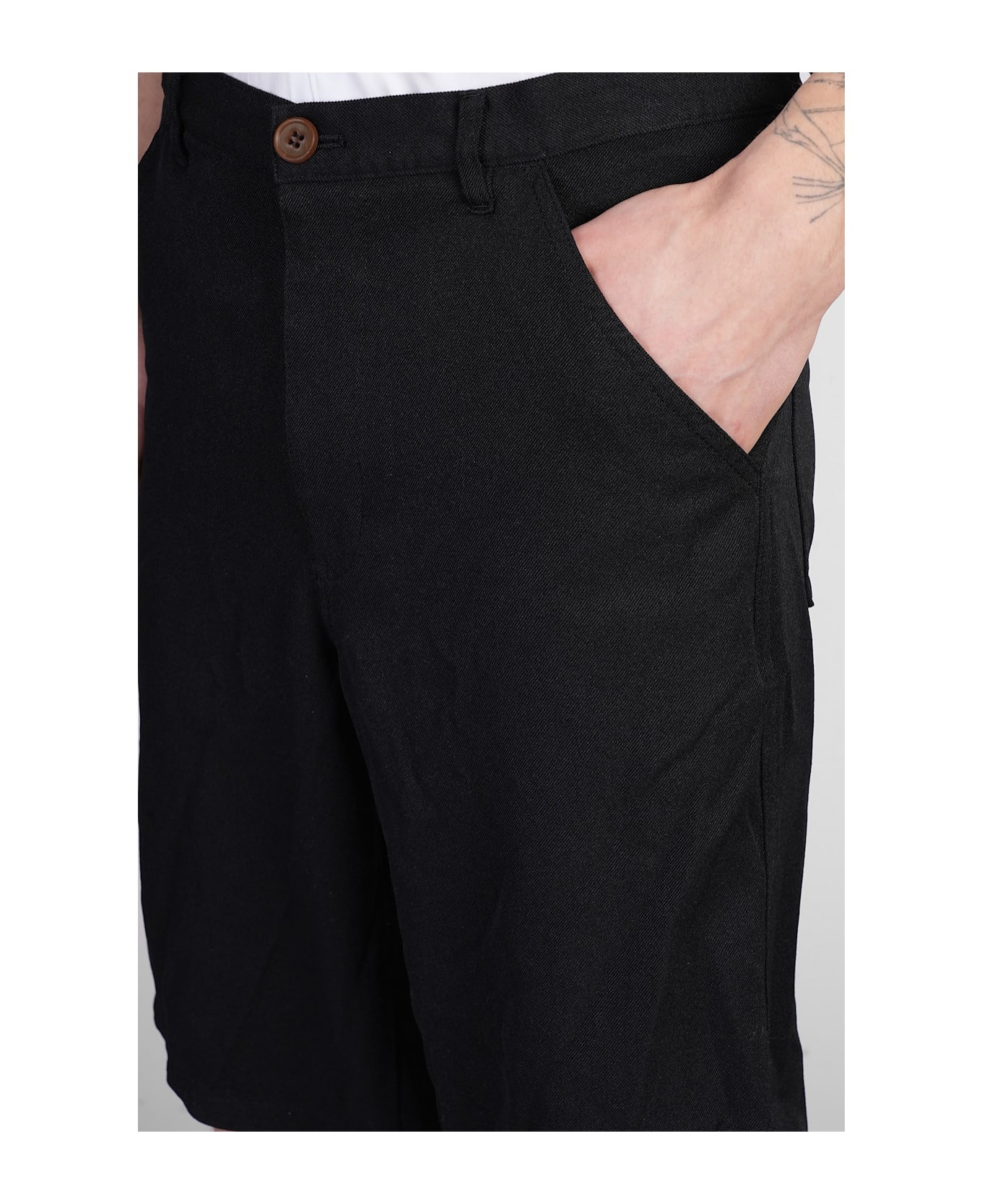 Shorts In Black Polyester - 5