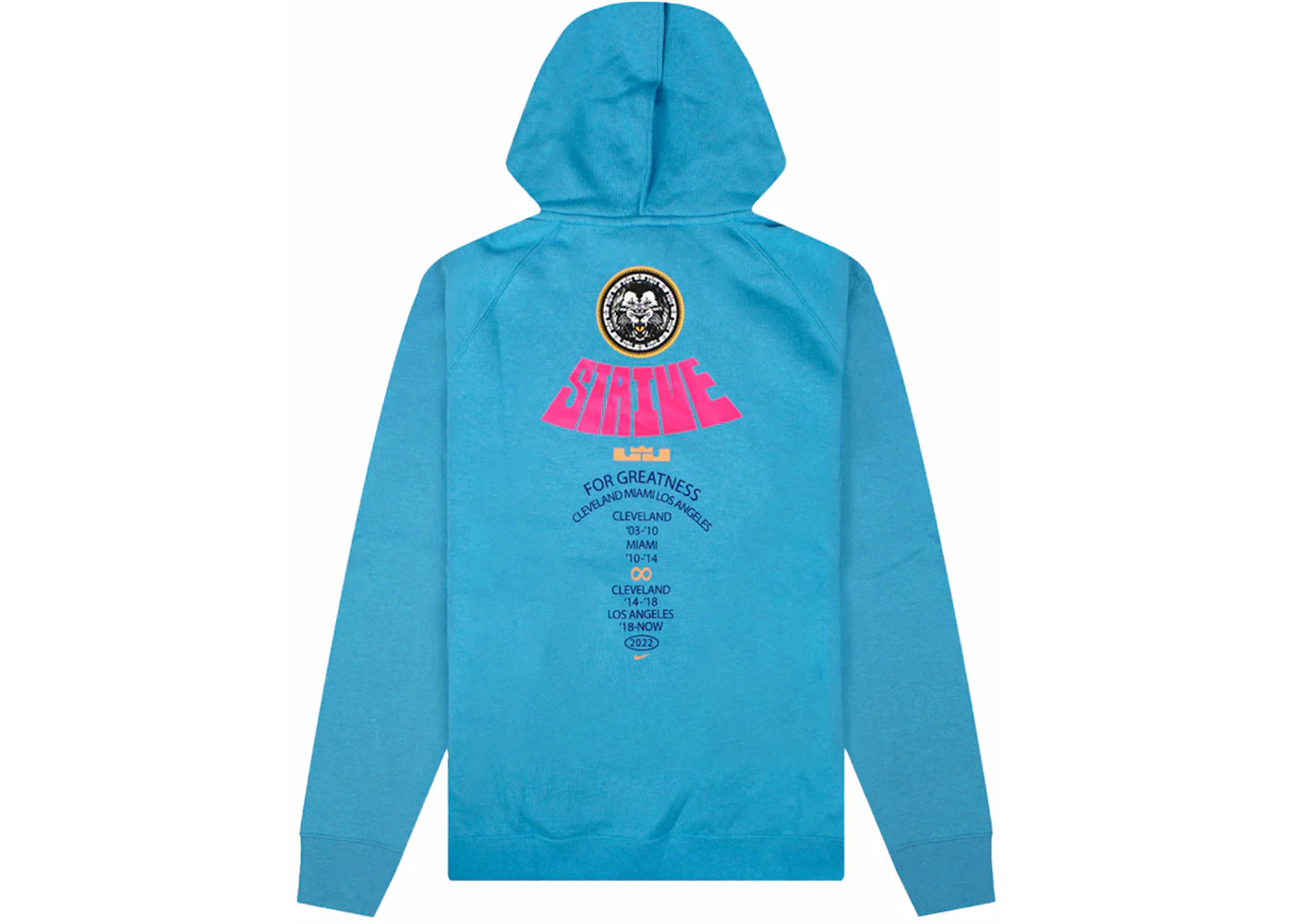 Nike LeBron James Strive Graphic Hoodie Laser Blue - 2