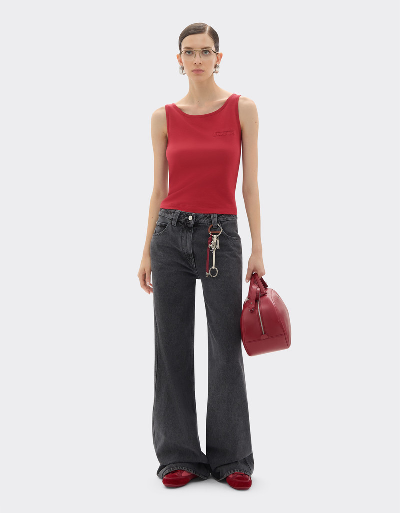 Ferrari Cotton tank top with Ferrari logo outlook