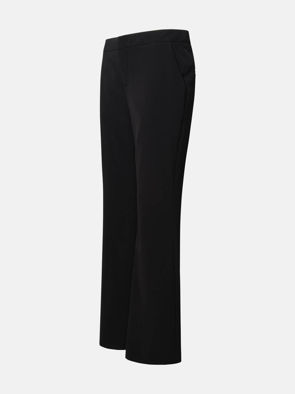 BLACK VISCOSE TROUSERS - 2