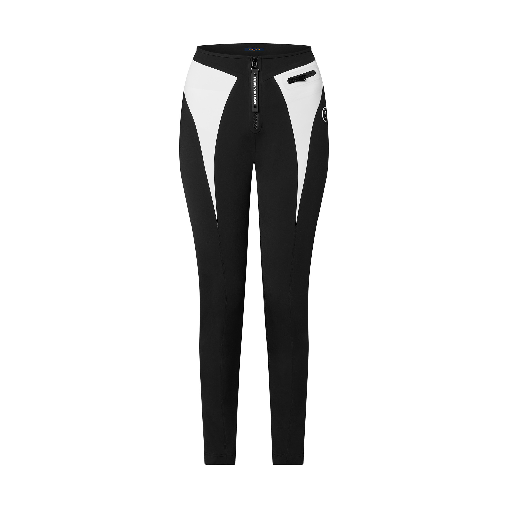 Graphic Accent Zip-Up Leggings - 1