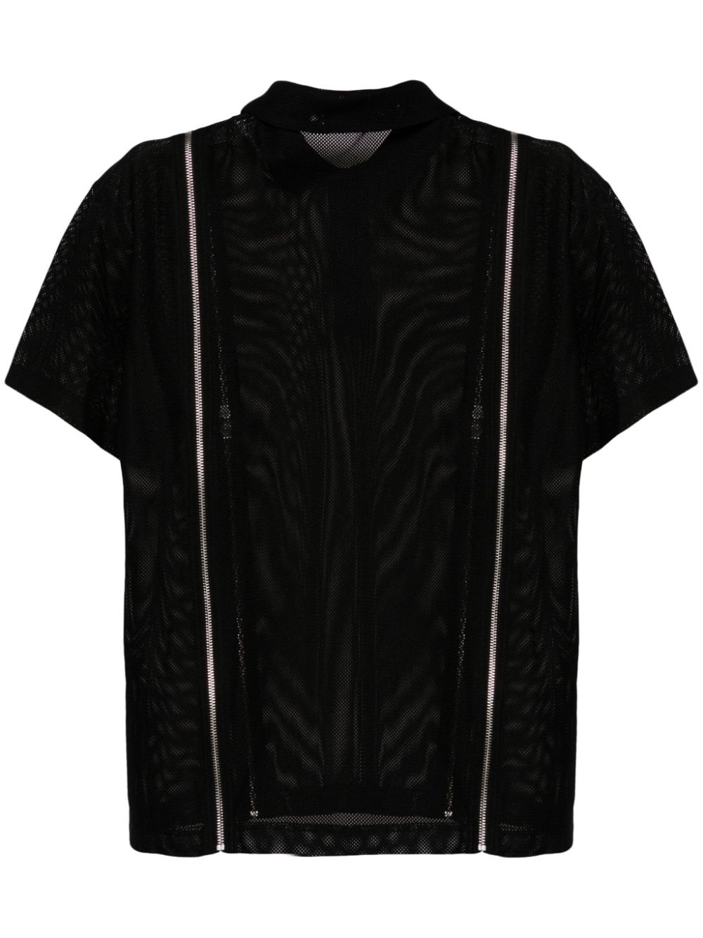 double-zip mesh polo shirt - 2