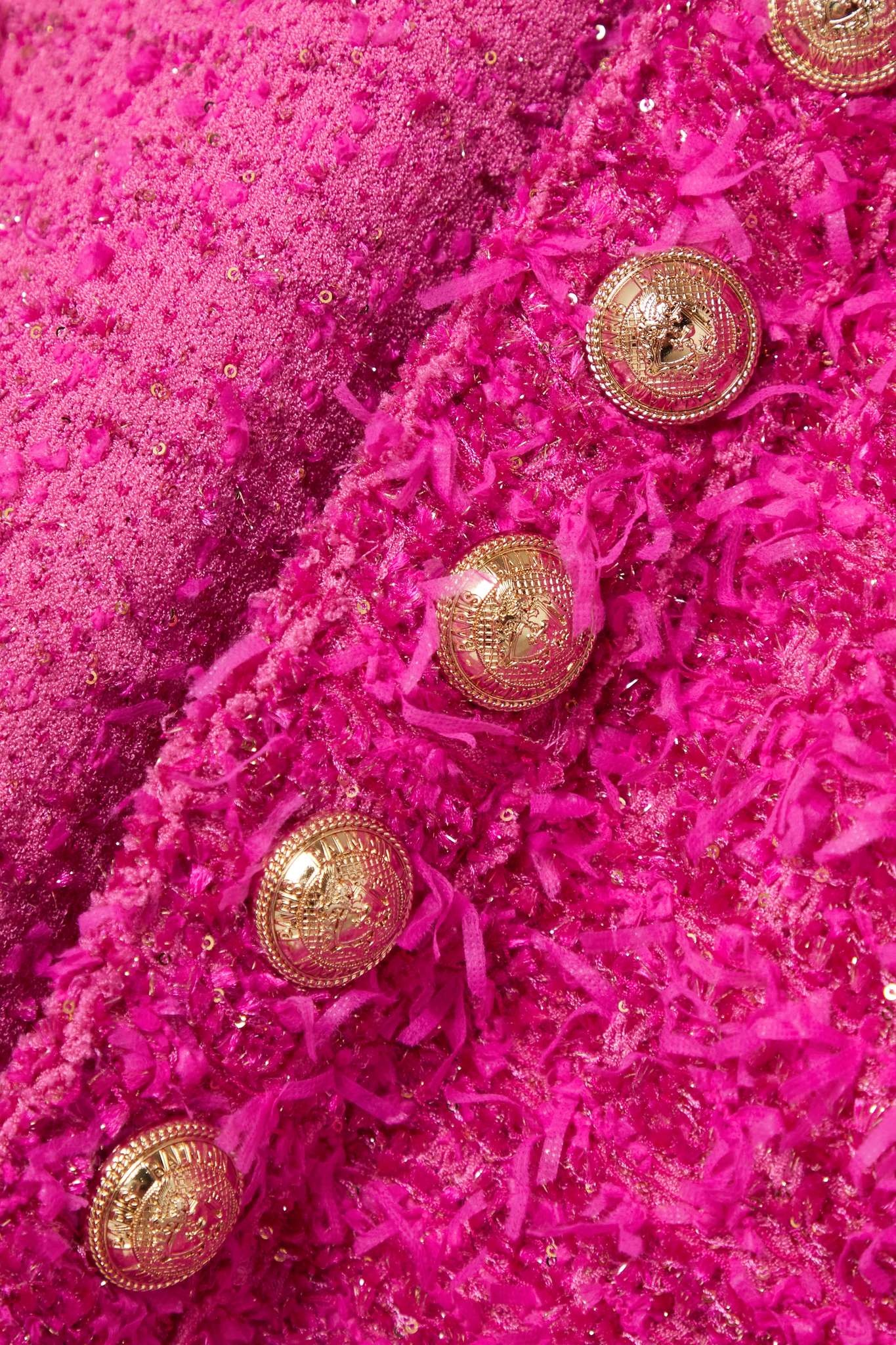 + Barbie embellished metallic bouclé-tweed blazer - 5