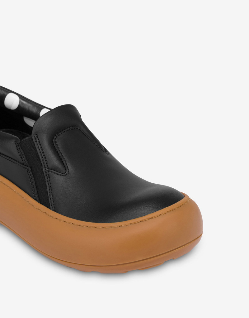 CALFSKIN SLIP-ON TRAINERS 3
