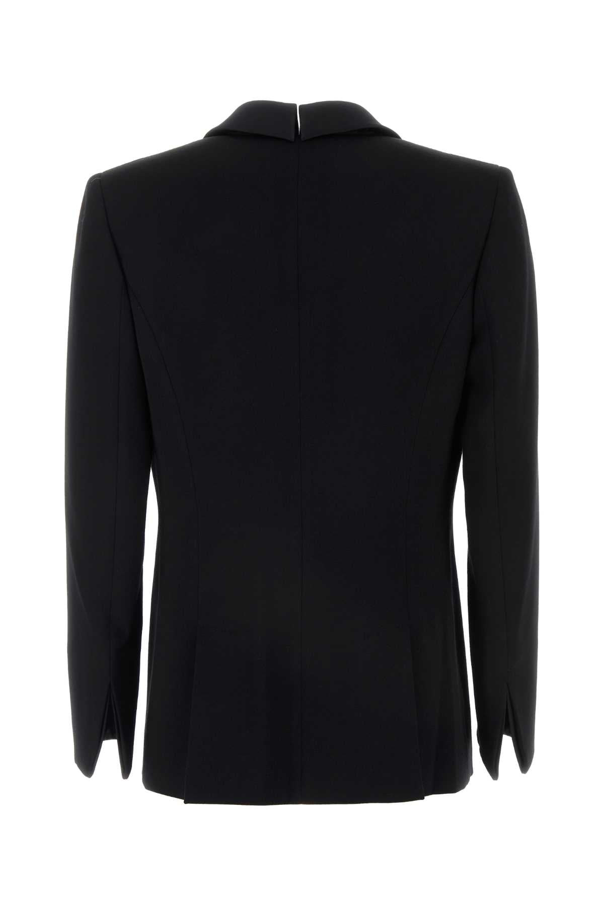 Giorgio Armani Women Black Wool Blazer - 2