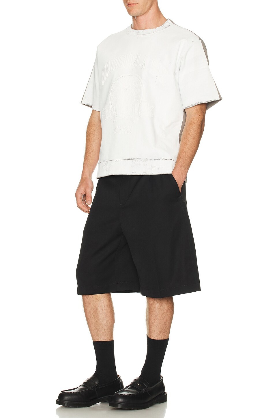 Crew Neck Short Sleeve Sweatshirt - 5