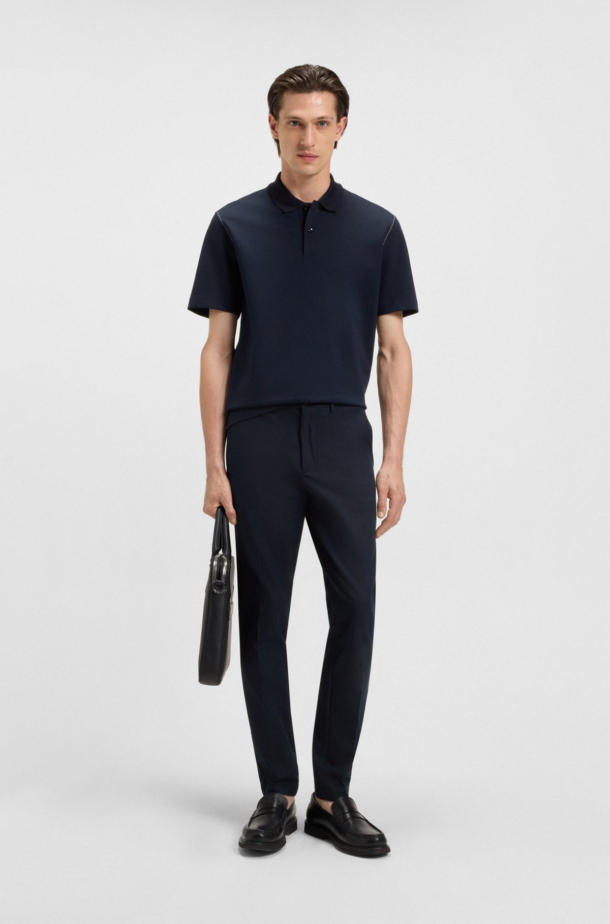 SLIM-FIT PANTS IN COTTON - 3